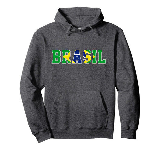 Brasil Costume Brazilian Flag Funny Hoodie - Streetwear Style Men Women - T-Shirt, Sweatshirt, Hoodie
