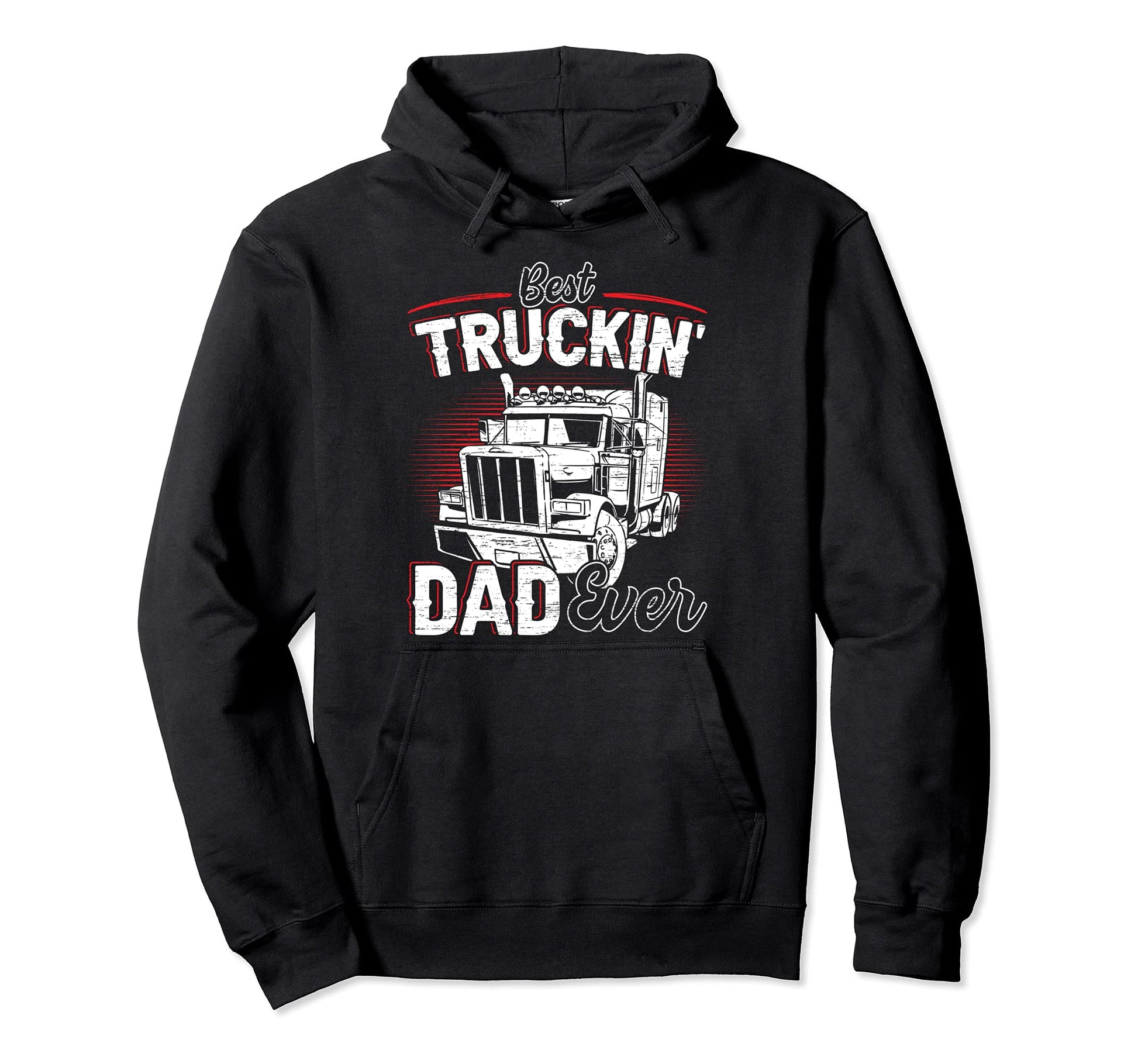 Best Trucking Dad Ever Truck Driver Hoodie - Minimalist Print Unisex - T-Shirt, Sweatshirt, Hoodie