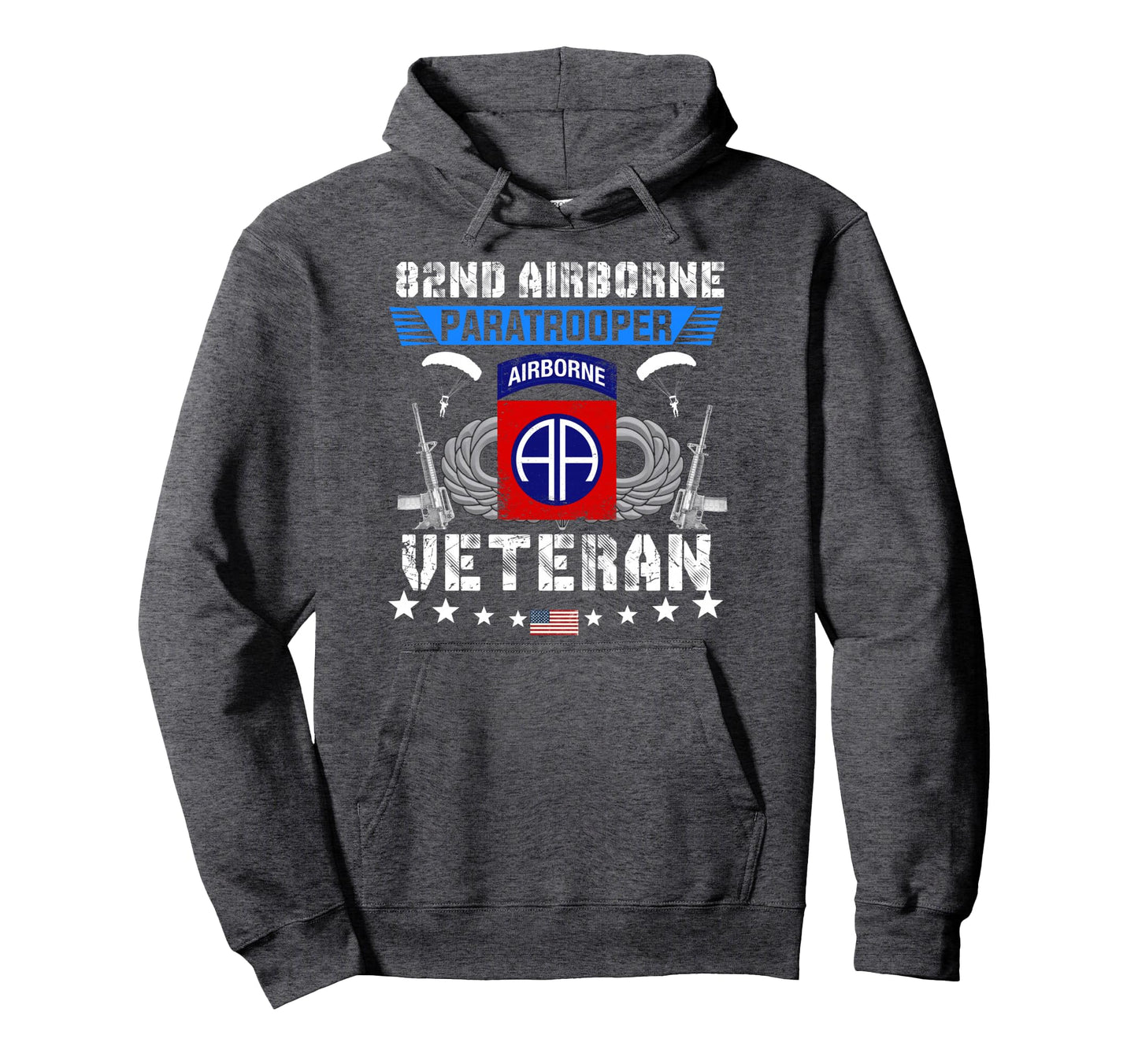 82Nd Airborne Paratrooper Veteran Hoodie - Minimalist Print for Adults - T-Shirt, Sweatshirt, Hoodie