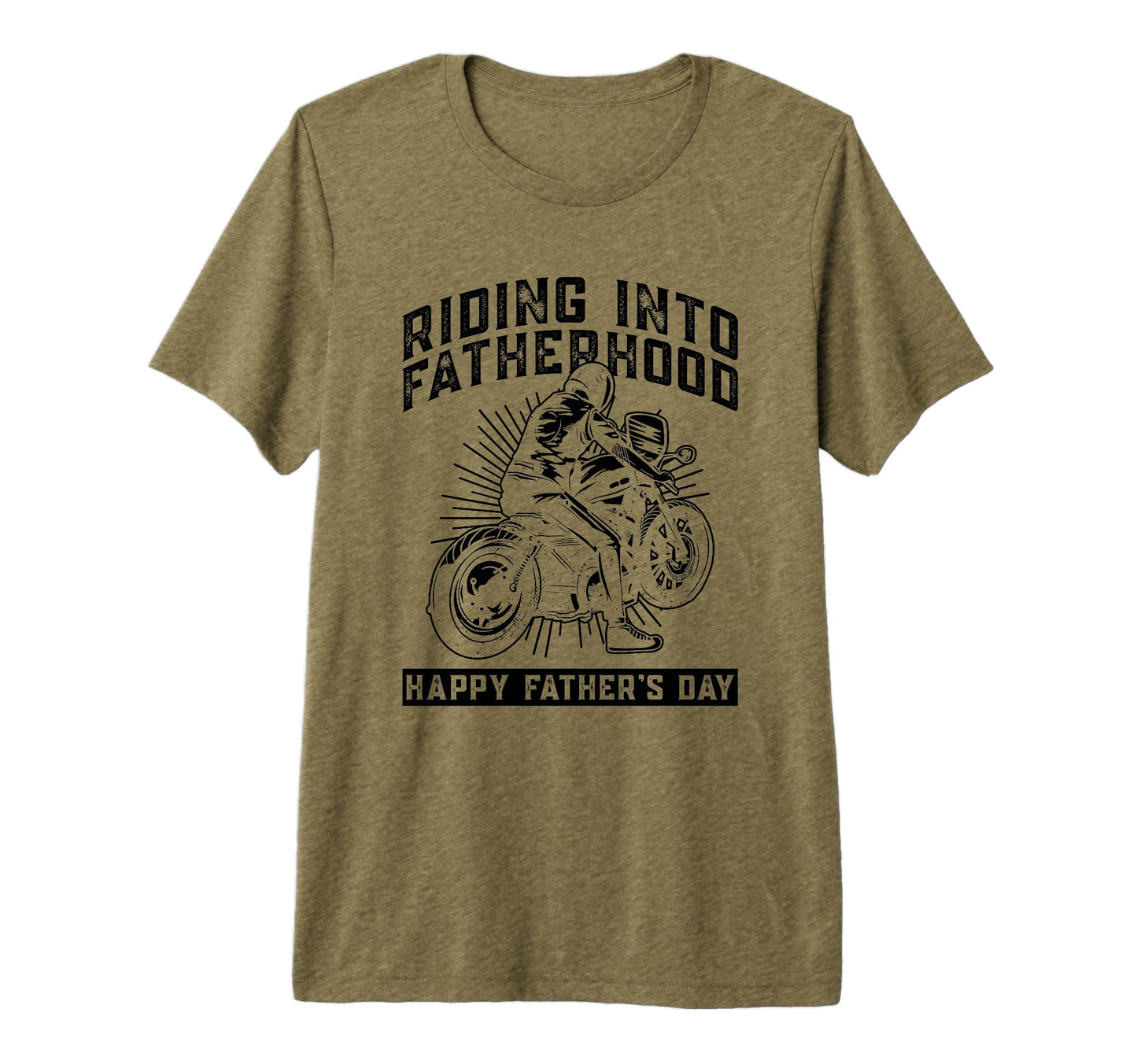 Riding Into Fatherhood Happy Fathers T-Shirt - Aesthetic Graphic Men Women - T-Shirt, Sweatshirt, Hoodie