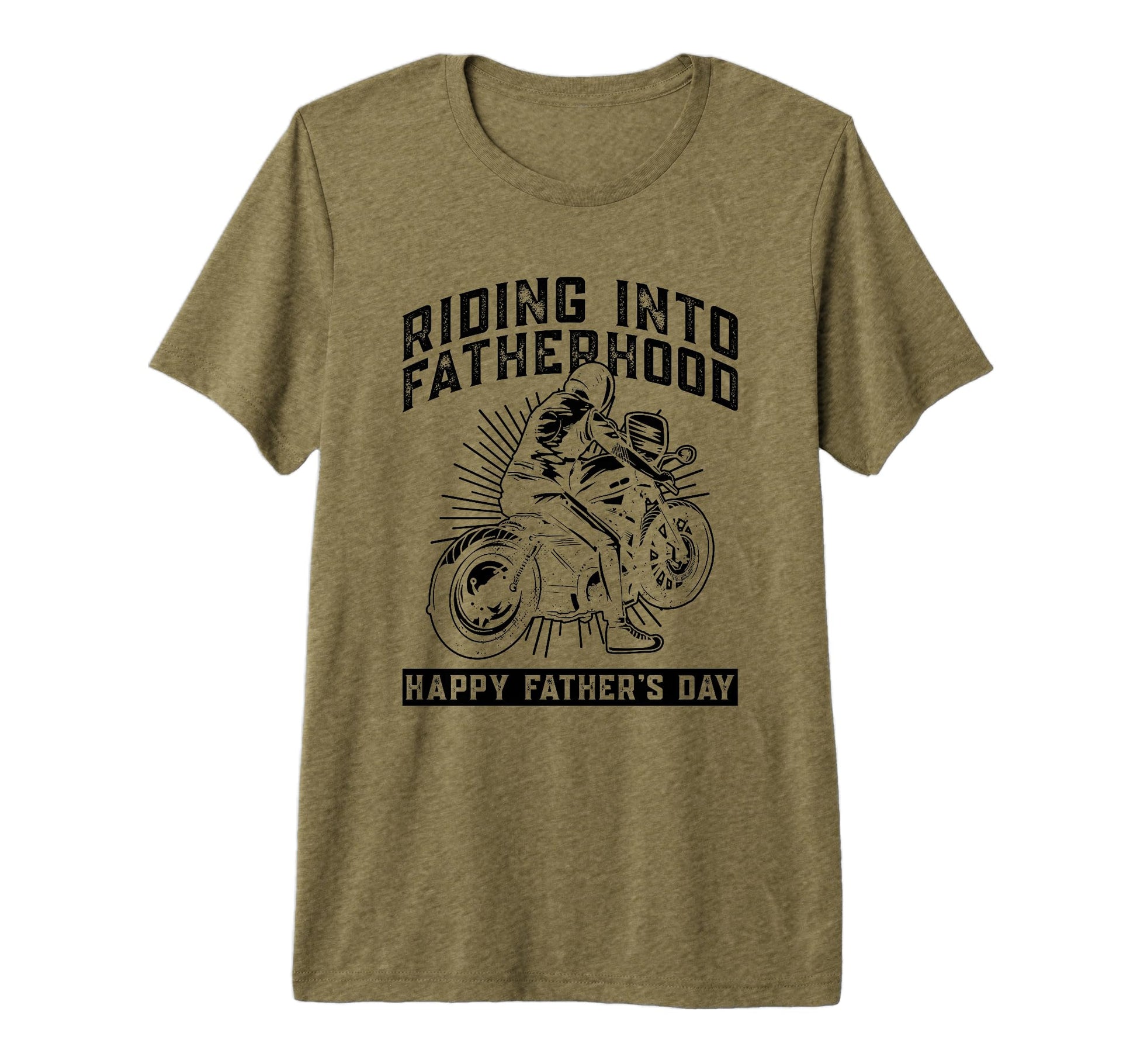 Riding Into Fatherhood Happy Fathers T-Shirt - Aesthetic Graphic Men Women - T-Shirt, Sweatshirt, Hoodie