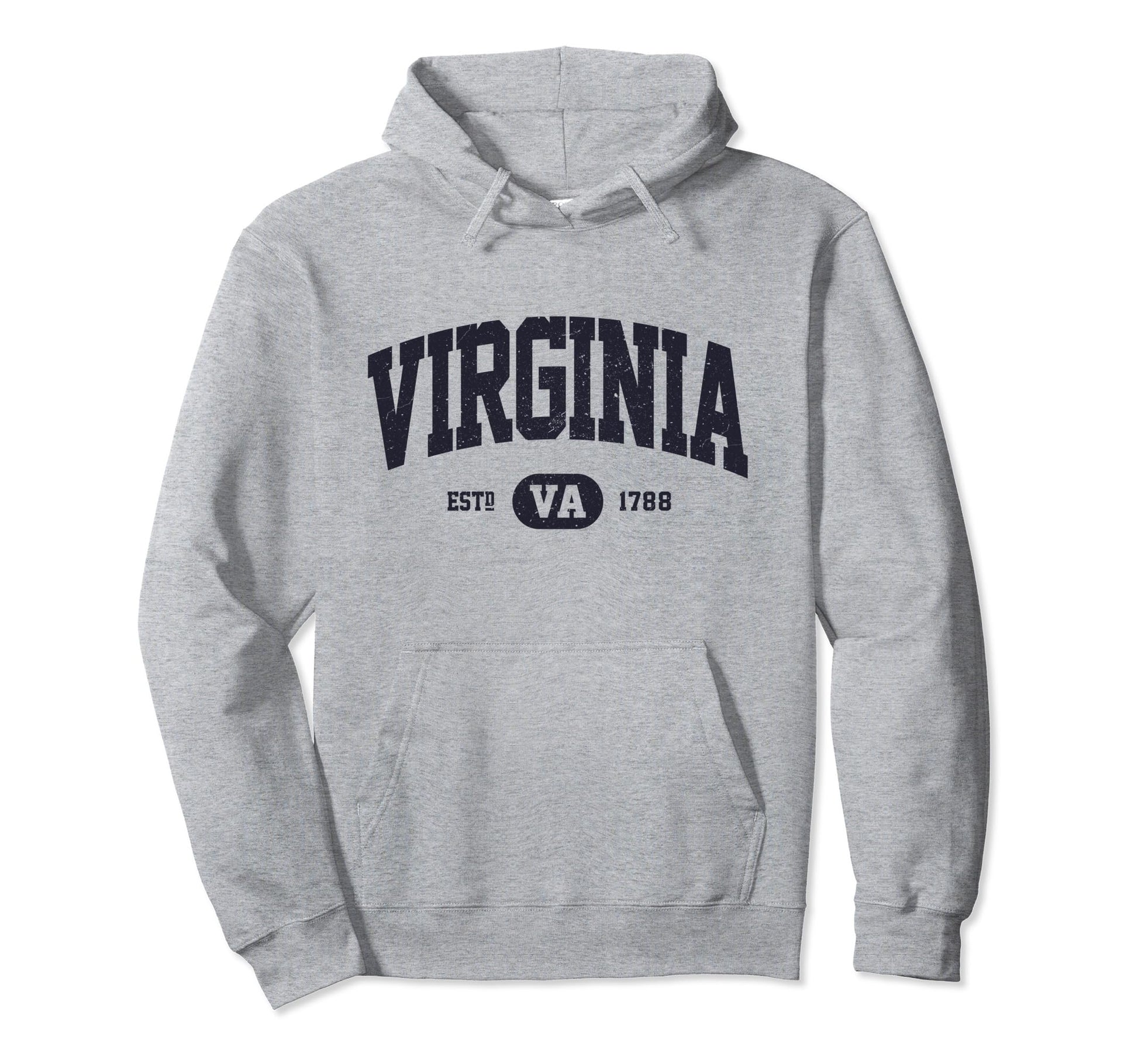 Navy Virginia Hoodie - Aesthetic Graphic for Adults - T-Shirt, Sweatshirt, Hoodie