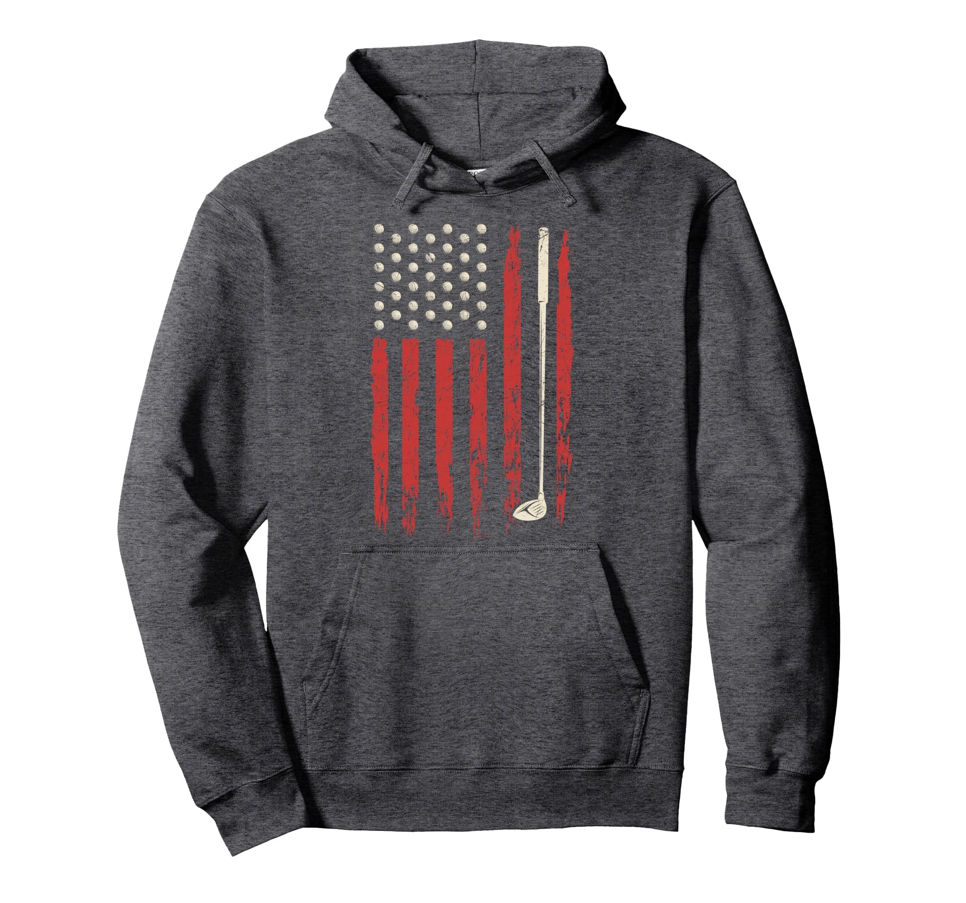 Patriotic American Flag Golf Usa Flag Hoodie - Streetwear Style Men Women - T-Shirt, Sweatshirt, Hoodie
