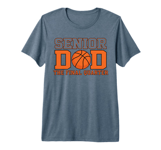 Basketball Senior Dad Class 2027 T-Shirt - Aesthetic Graphic for Adults - T-Shirt, Sweatshirt, Hoodie