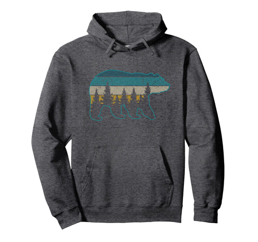 Bear Nature Grizzly Brown Black Bear Hoodie - Fun Novelty Design Unisex - T-Shirt, Sweatshirt, Hoodie
