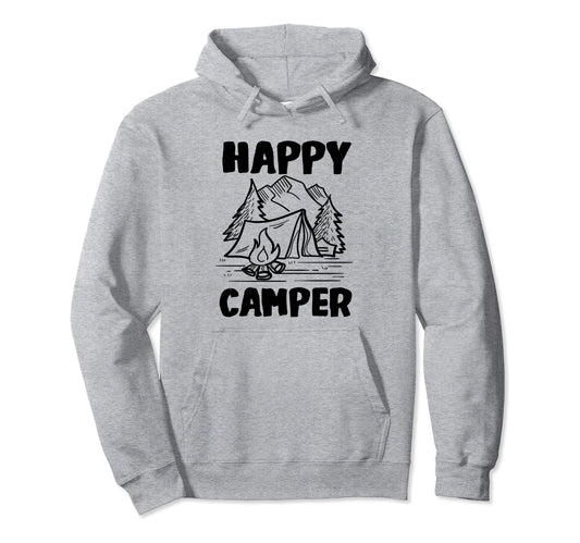 Camping Nature Adventure Happy Hiking Hoodie - Trendy Graphic Men Women - T-Shirt, Sweatshirt, Hoodie
