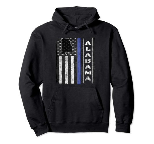 Alabama Police Week Thin Blue Hoodie - Casual Everyday Wear for Adults - T-Shirt, Sweatshirt, Hoodie