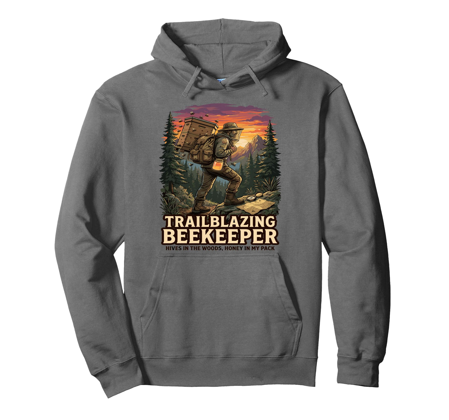 Beekeeper Dad Bee Lover Honeycomb Hoodie - Custom Art Print Men Women - T-Shirt, Sweatshirt, Hoodie