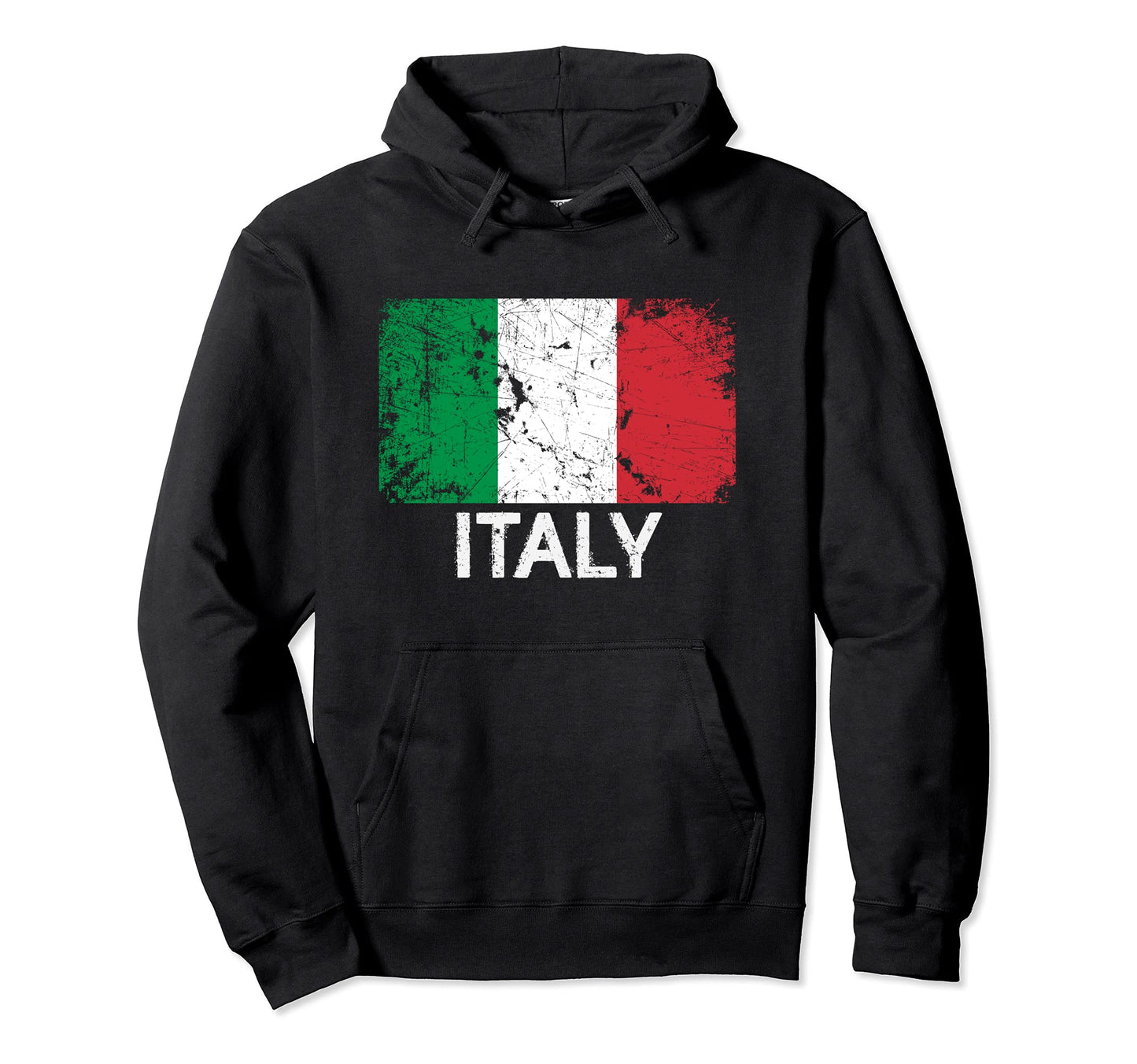 Italian Flag Made Italy Gift Hoodie - Trendy Graphic Men Women - T-Shirt, Sweatshirt, Hoodie