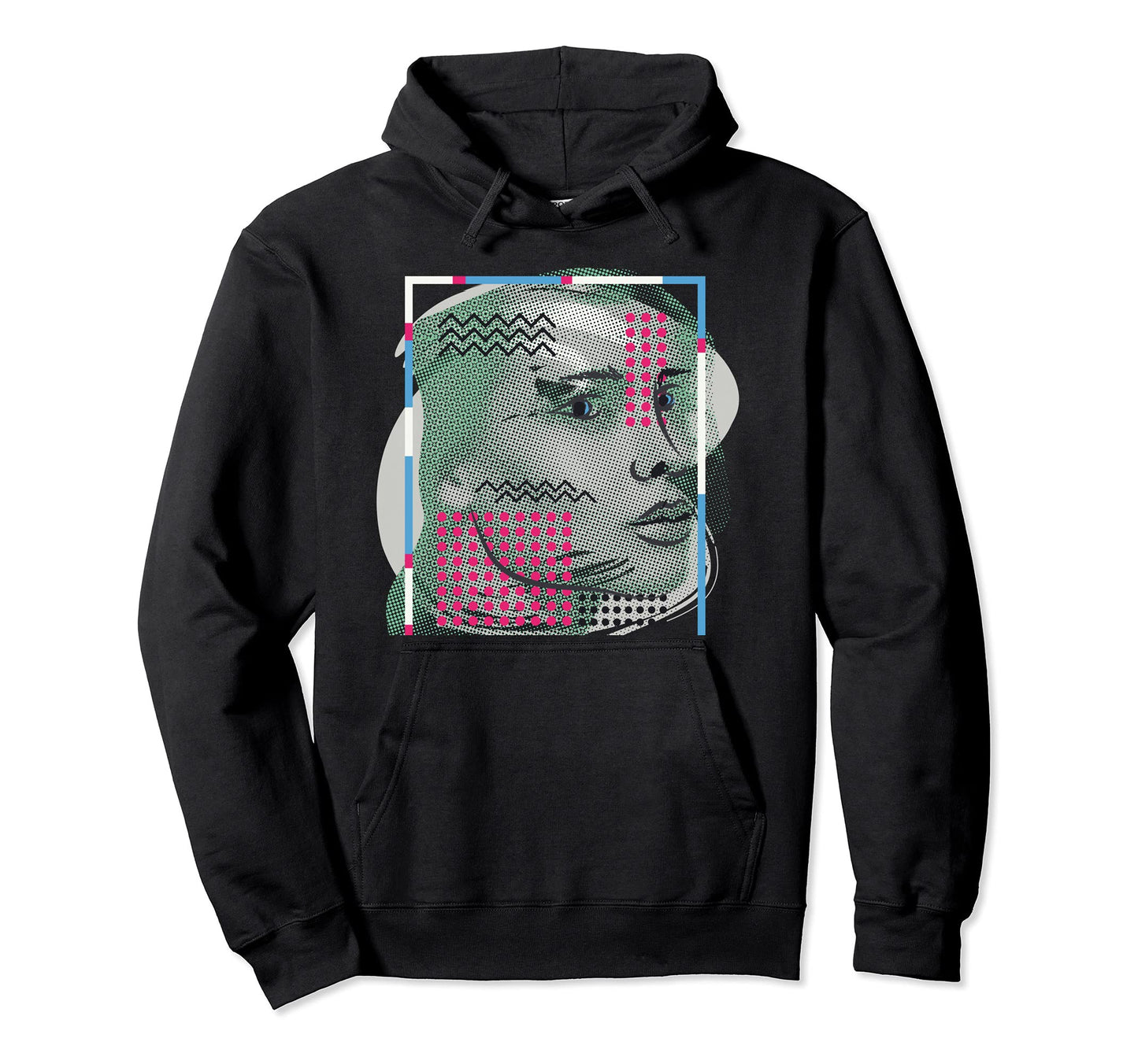 Pop Art 60S Face Portrait Comic Hoodie - Streetwear Style for Adults - T-Shirt, Sweatshirt, Hoodie