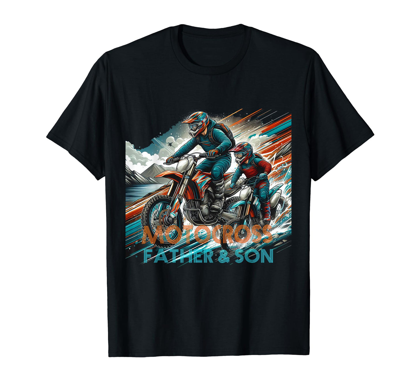 Dad Dirt Bike Rider Son Motocross 2024 T-Shirt - Novelty Apparel Men Women - T-Shirt, Sweatshirt, Hoodie