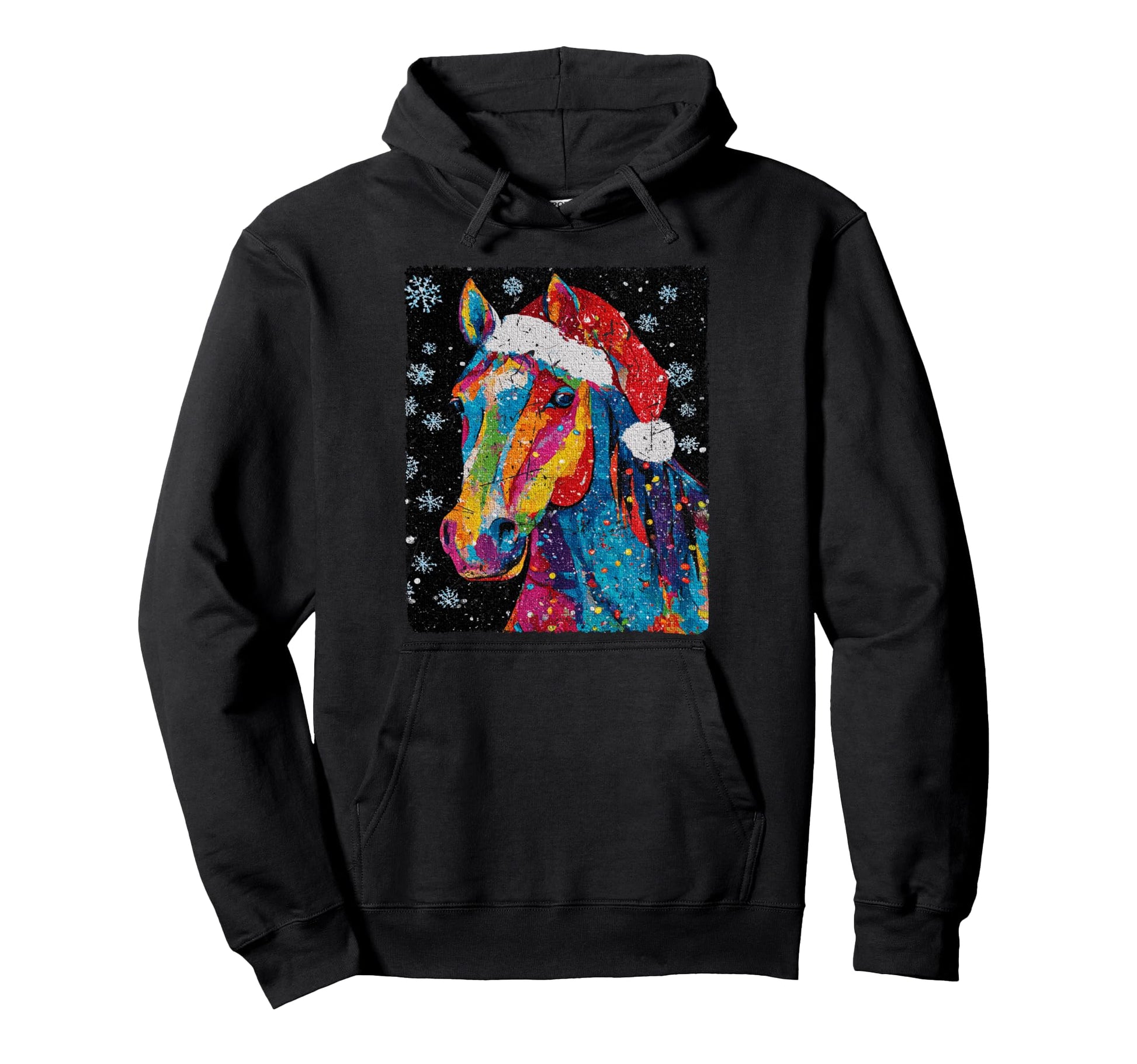 Pop Art Horse Ladies Hoodie - Graphic Print for Adults - T-Shirt, Sweatshirt, Hoodie