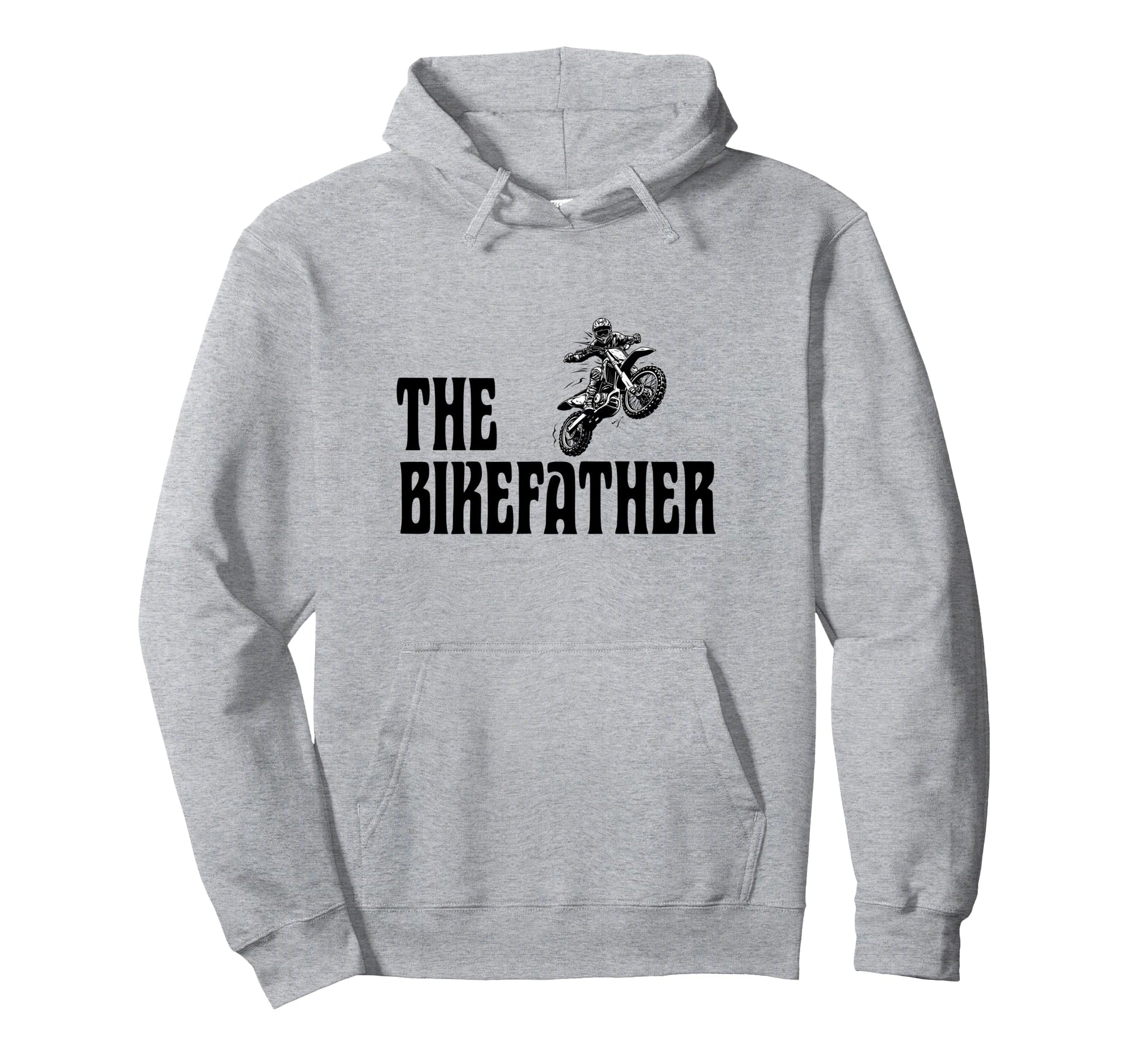 Biker Biker Dad Bikefather Funny Motorcross Hoodie - Unique Graphic Unisex - T-Shirt, Sweatshirt, Hoodie