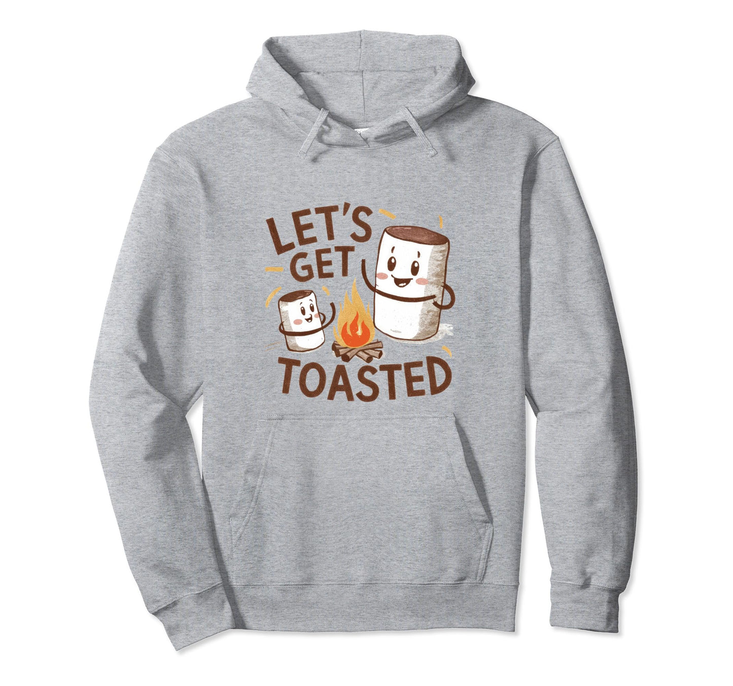 Camping Lets Get Toasted Camper Dad Hoodie - Minimalist Print for Adults - T-Shirt, Sweatshirt, Hoodie