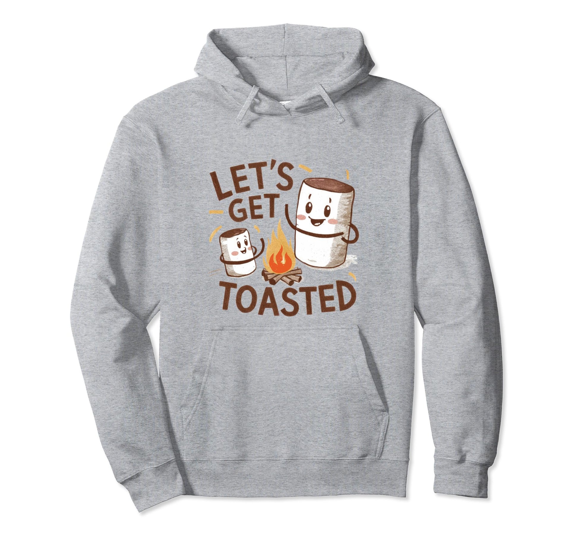 Camping Lets Get Toasted Camper Dad Hoodie - Minimalist Print for Adults - T-Shirt, Sweatshirt, Hoodie