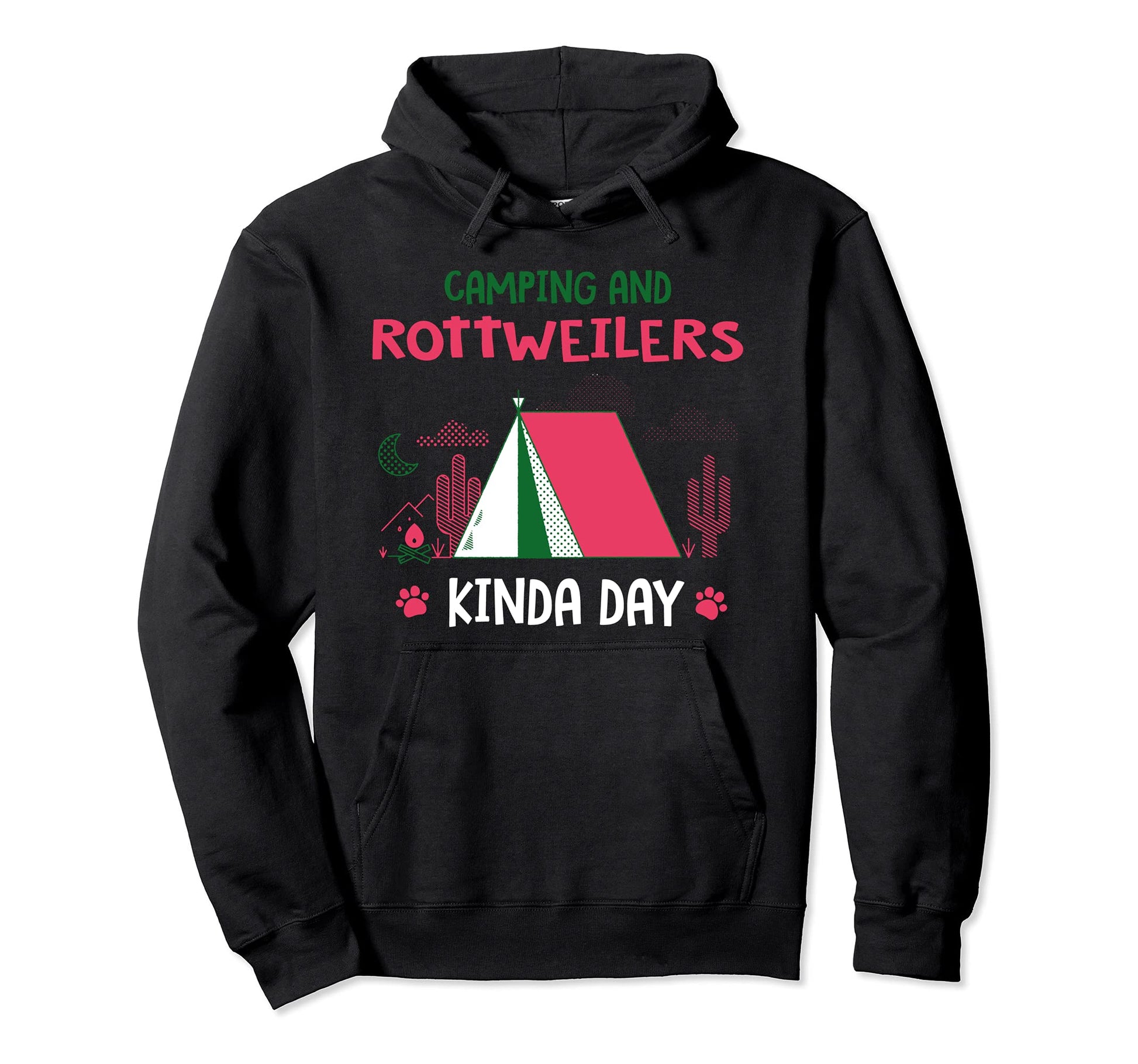 Camping And Rottweilers Kinda Day Hoodie - Custom Art Print Men Women - T-Shirt, Sweatshirt, Hoodie