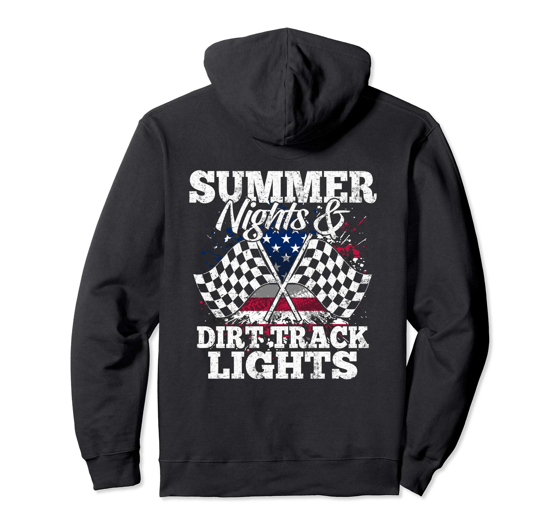 Summer Nights Dirt Track Lights Hoodie - Aesthetic Graphic Men Women - T-Shirt, Sweatshirt, Hoodie