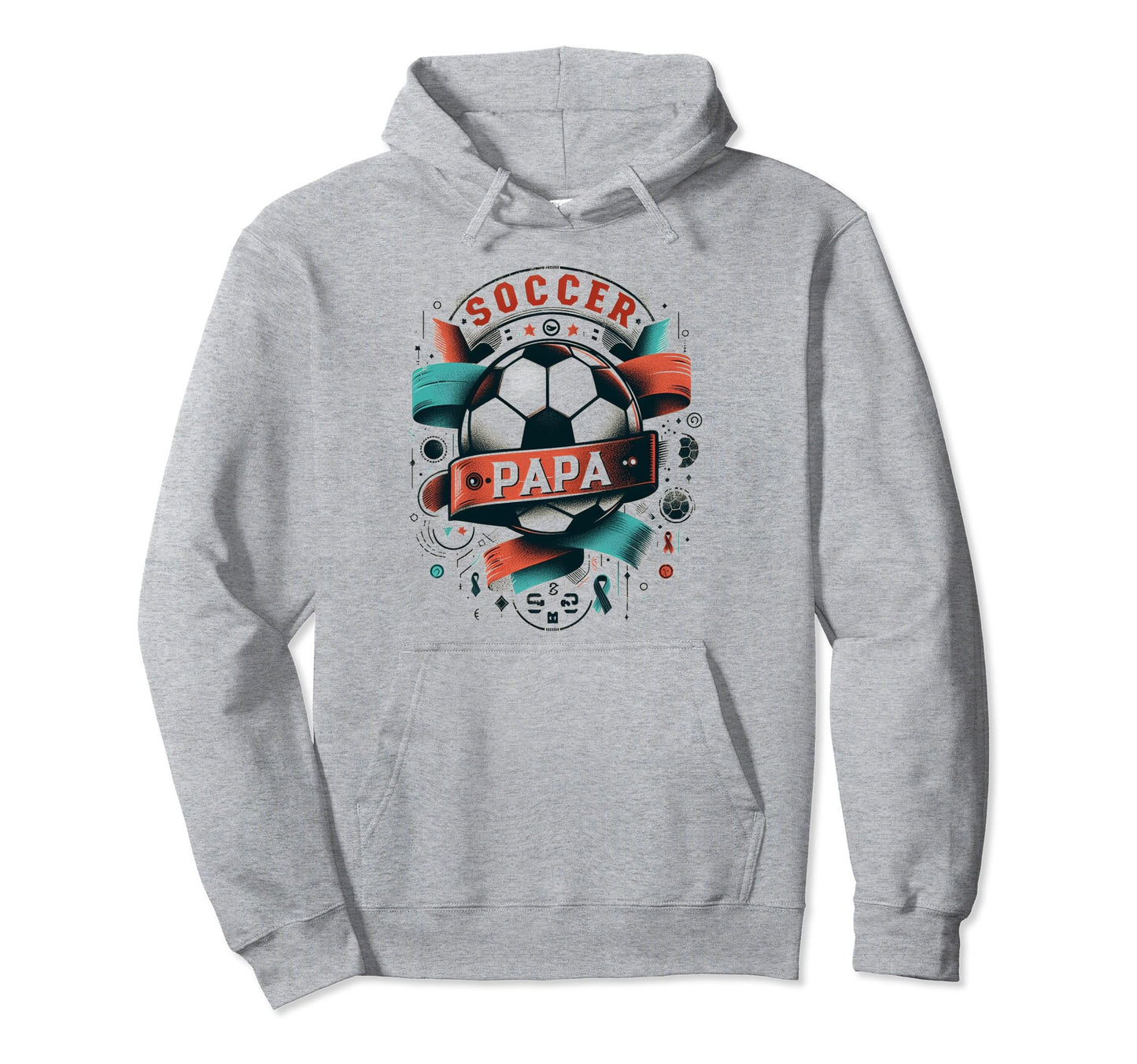 Soccer Papa Family Matching Dad Hoodie - Fun Novelty Design Men Women - T-Shirt, Sweatshirt, Hoodie