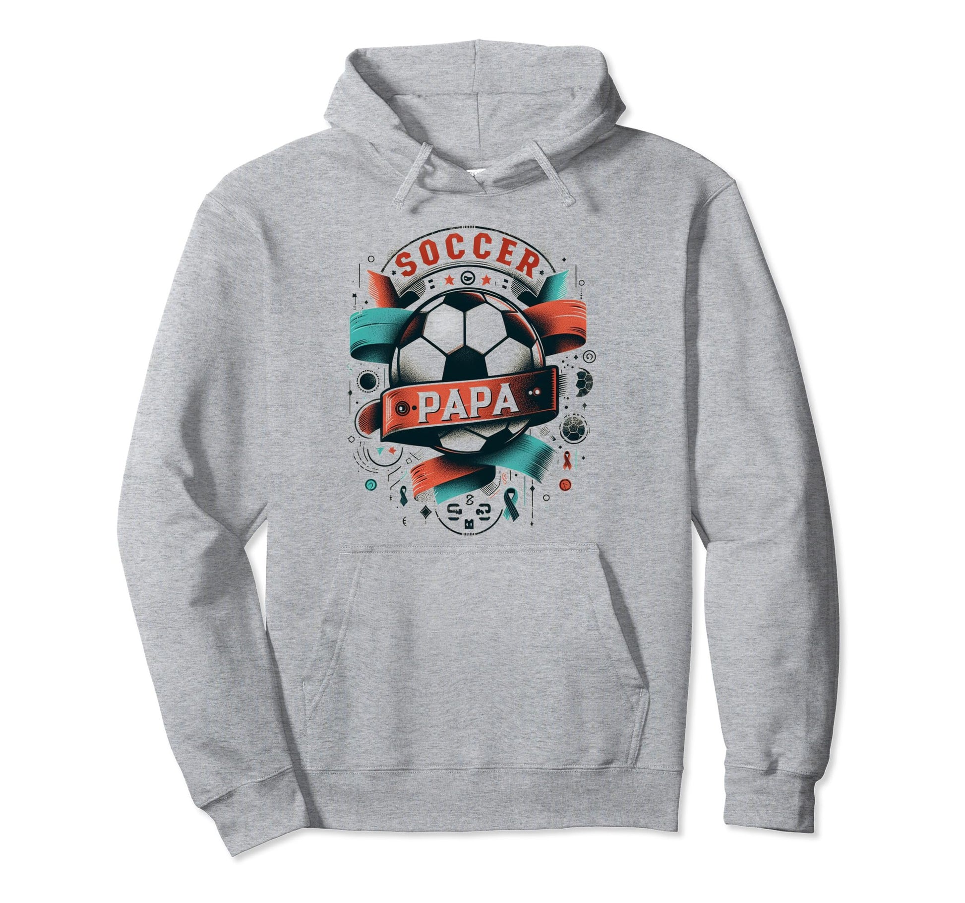 Soccer Papa Family Matching Dad Hoodie - Fun Novelty Design Men Women - T-Shirt, Sweatshirt, Hoodie