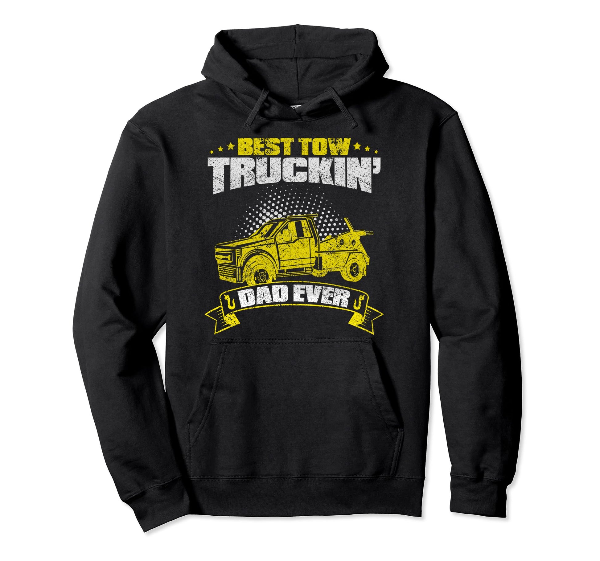 Tow Truck Driver Daddy Father Dad Hoodie - Custom Art Print for Adults - T-Shirt, Sweatshirt, Hoodie