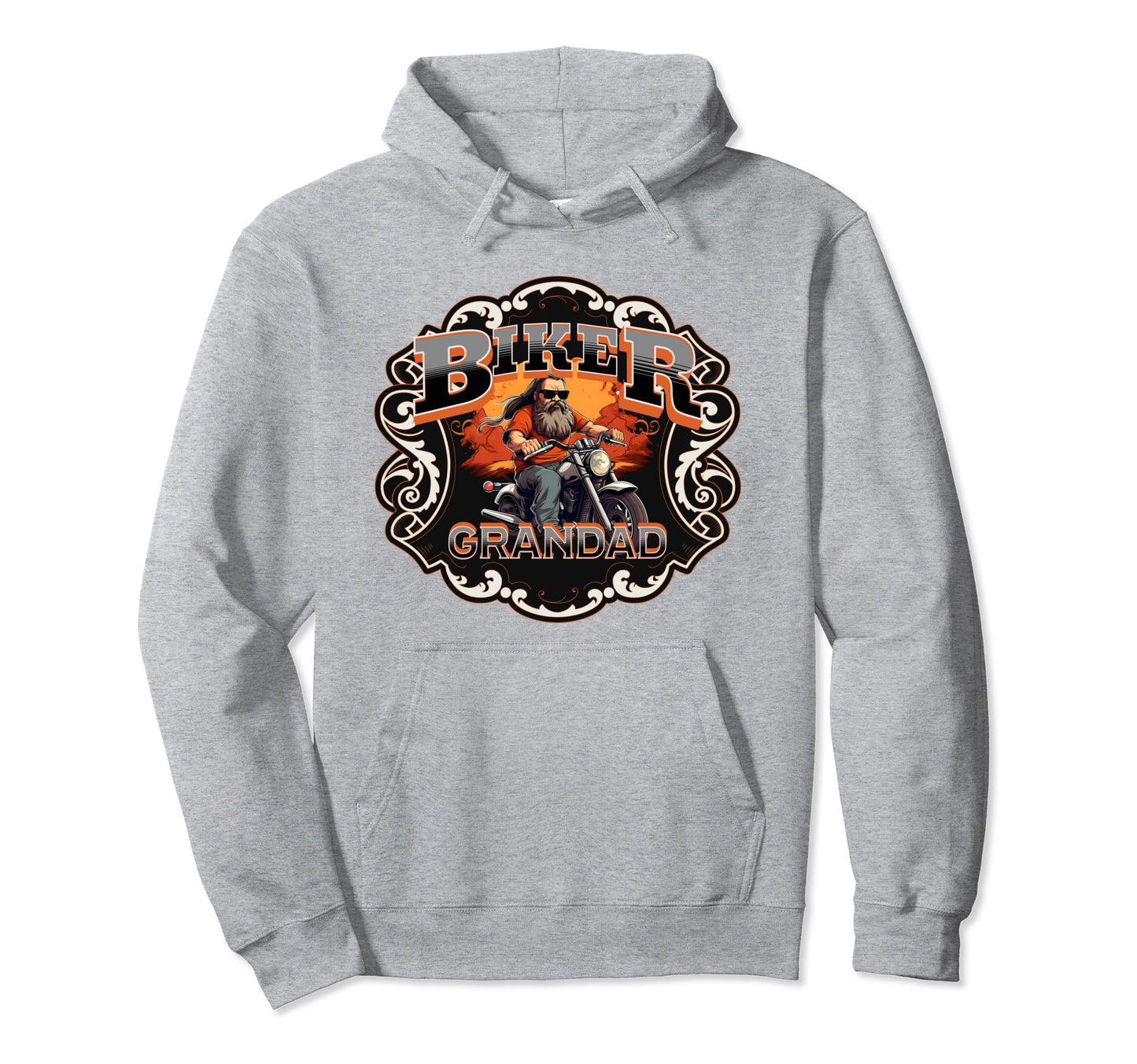 Mens Motorbike Biker Grandpa Hoodie - Unique Graphic for Adults - T-Shirt, Sweatshirt, Hoodie