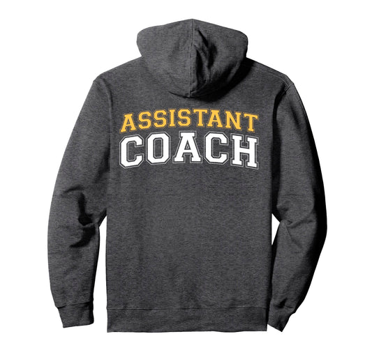 Assistant Coach Sports Trainer Back Hoodie - Minimalist Print Men Women - T-Shirt, Sweatshirt, Hoodie