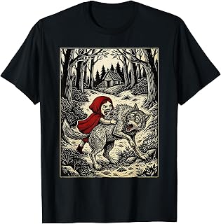 Humor of Inverted Stories Little Red Riding Hood Funny Meme T-Shirt Unisex T-shirt, Sweatshirt, Hoodie, Long Sleeve Tee - T-Shirt, Sweatshirt, Hoodie