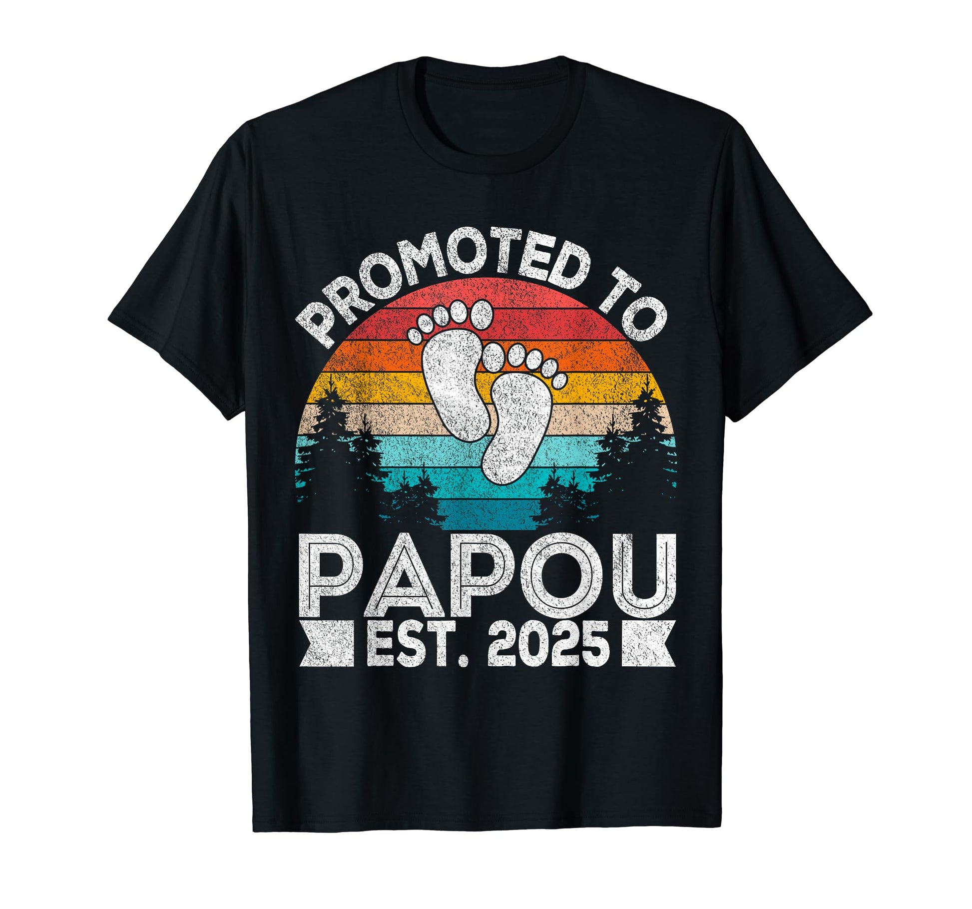 Promoted To Papou Est 2025 Greek T-Shirt - Novelty Apparel Men Women - T-Shirt, Sweatshirt, Hoodie