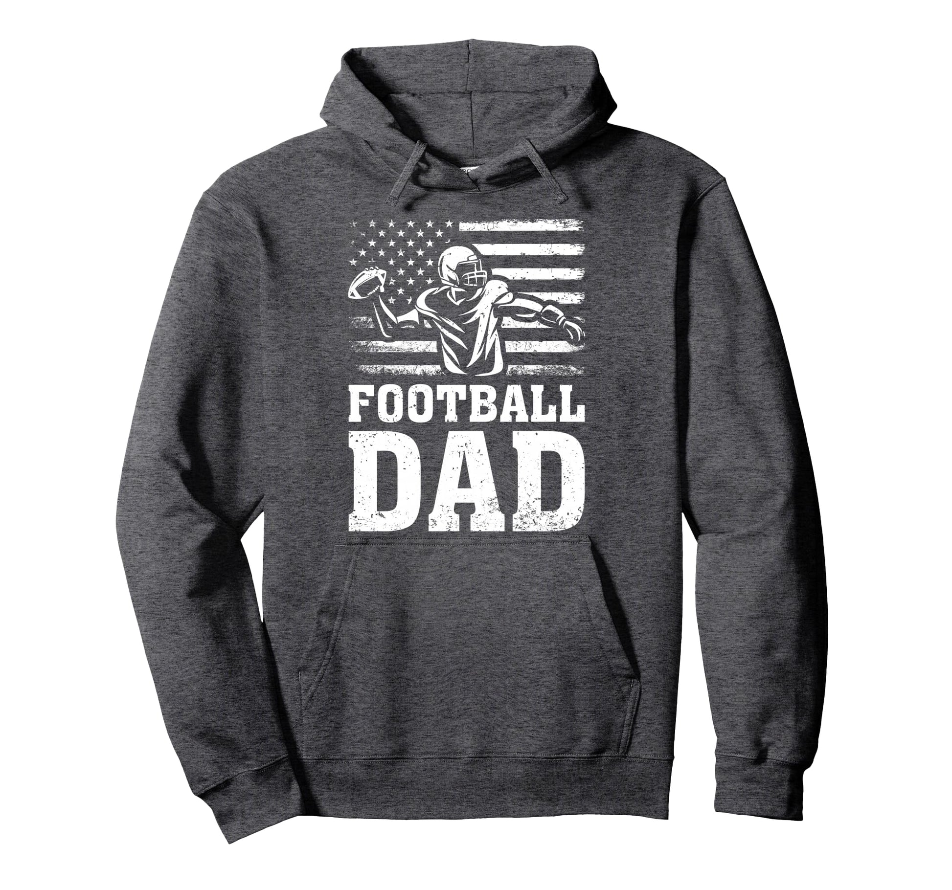 Football Dad American Flag Football 4Th Hoodie - Minimalist Print Unisex - T-Shirt, Sweatshirt, Hoodie