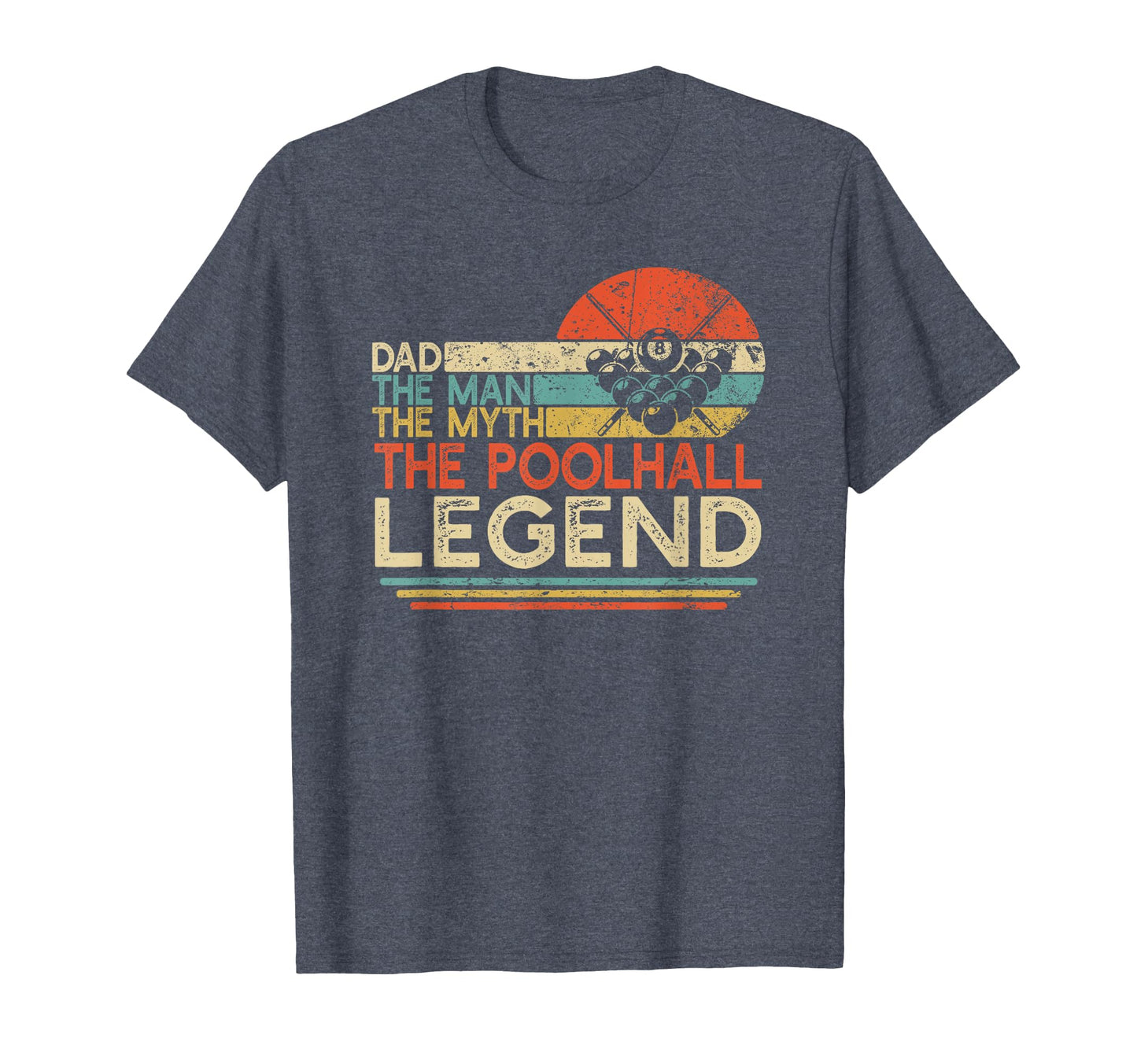 Billiard Player Dad Myth Poolhall T-Shirt - Custom Art Print Men Women - T-Shirt, Sweatshirt, Hoodie