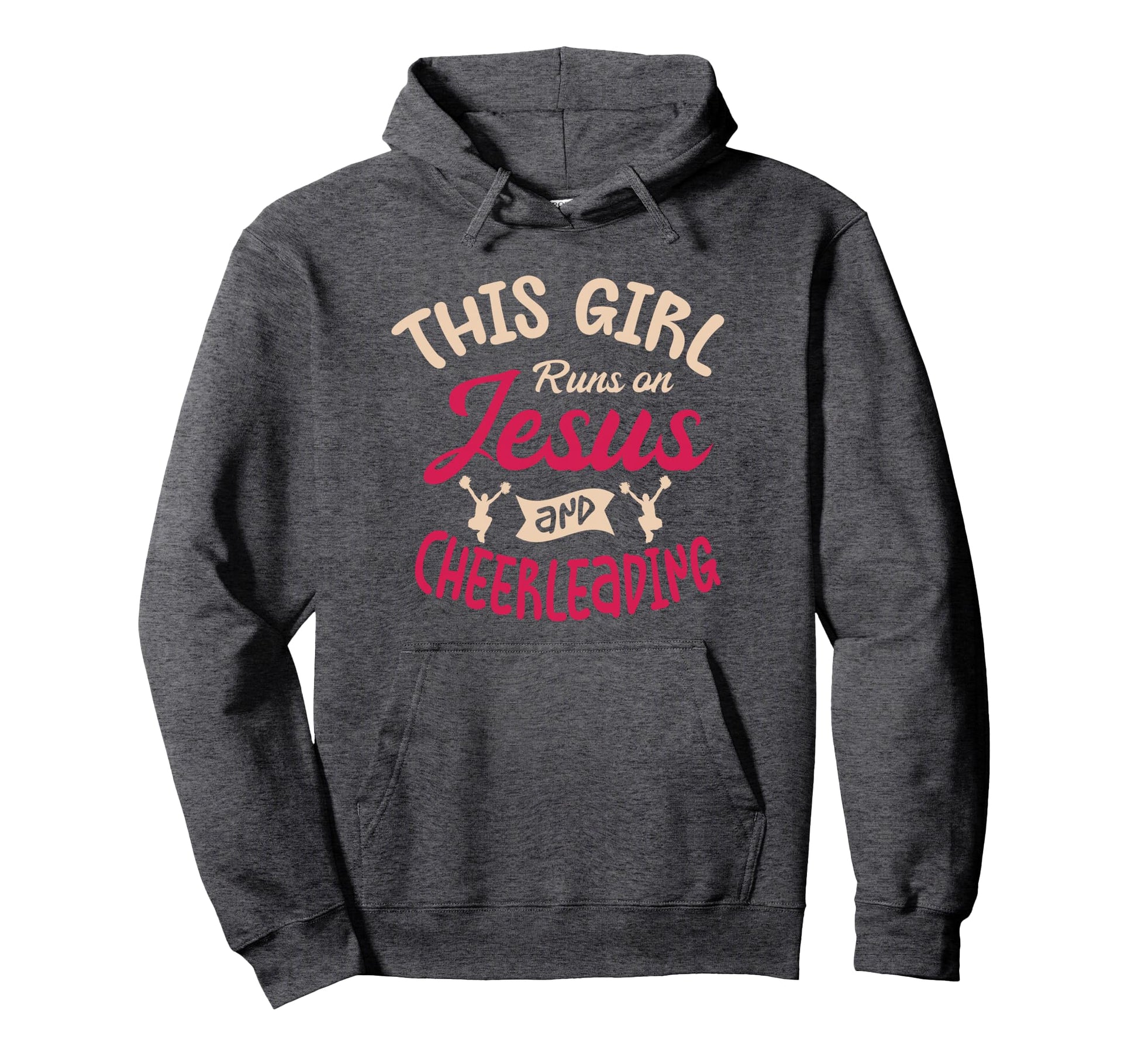 This Runs Jesus And Cheerleading Hoodie - Casual Everyday Wear for Adults - T-Shirt, Sweatshirt, Hoodie