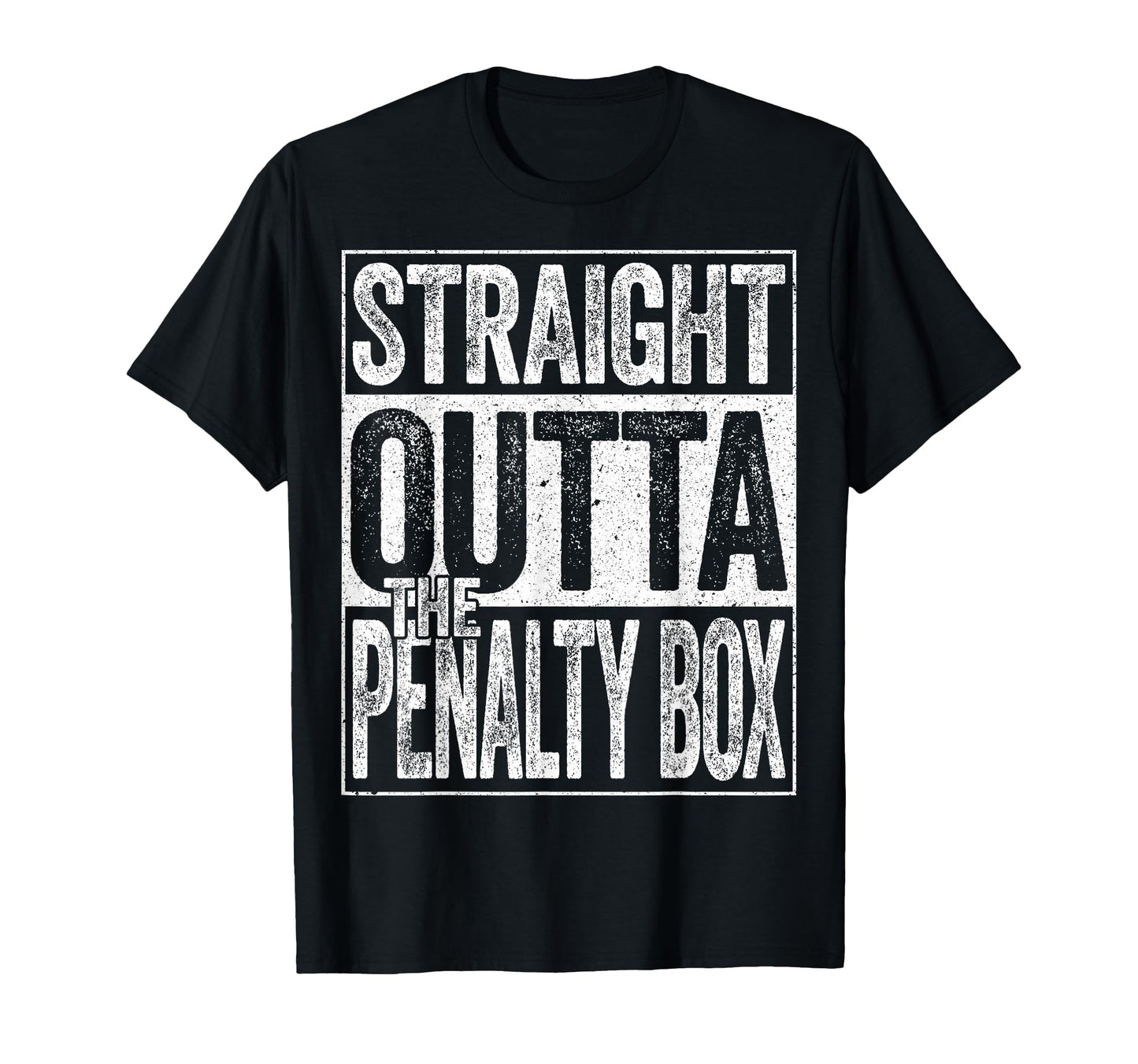 Straight Outta Penalty Box Funny Ice T-Shirt - Aesthetic Graphic Unisex - T-Shirt, Sweatshirt, Hoodie
