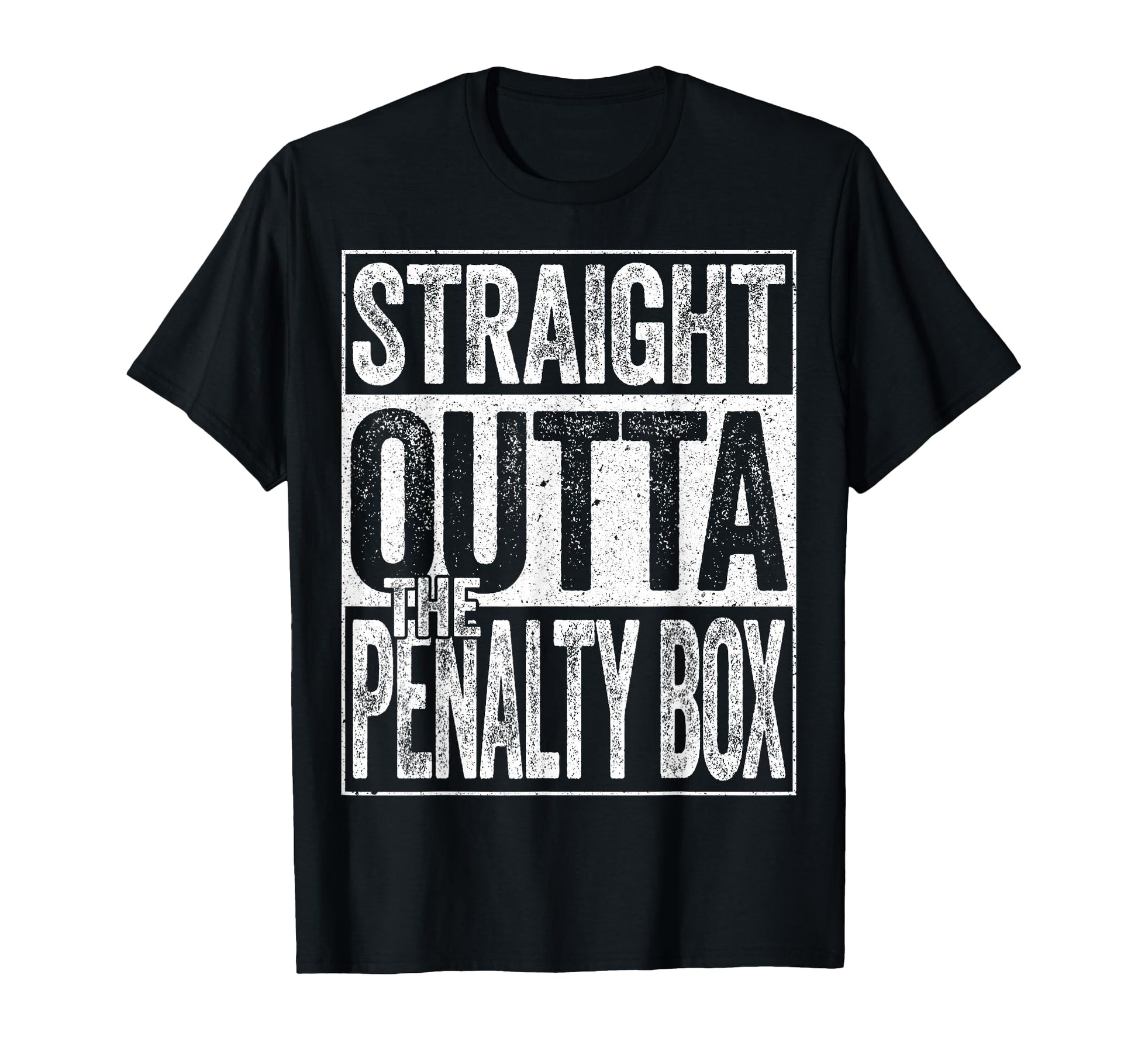 Straight Outta Penalty Box Funny Ice T-Shirt - Aesthetic Graphic Unisex - T-Shirt, Sweatshirt, Hoodie