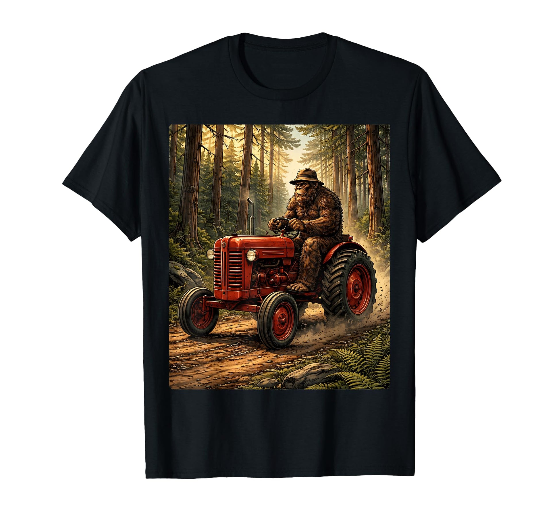 Bigfoot Tractor Farmer Dad Farming Farm T-Shirt - Graphic Print for Adults - T-Shirt, Sweatshirt, Hoodie