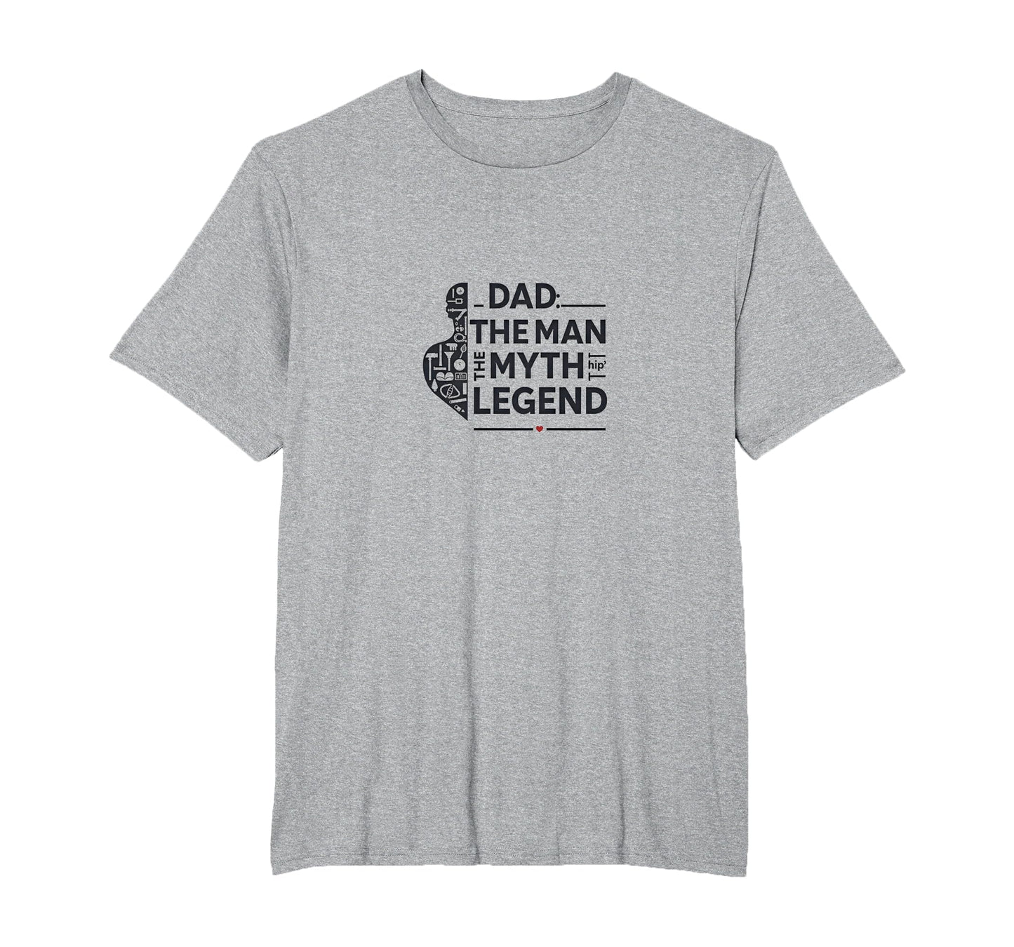 Dad Myth Legend Mens Big And Tall T-Shirt - Minimalist Print Unisex - T-Shirt, Sweatshirt, Hoodie