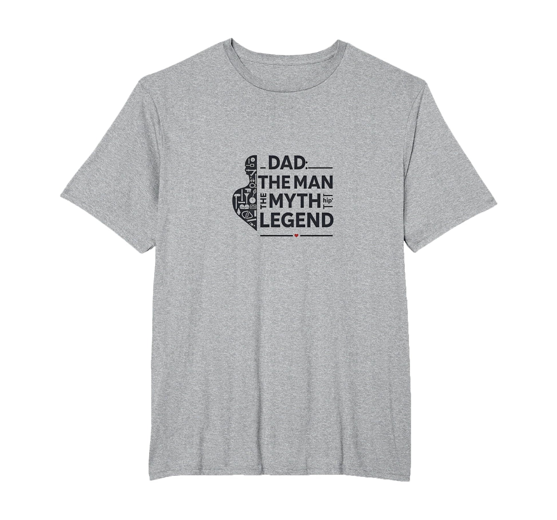 Dad Myth Legend Mens Big And Tall T-Shirt - Minimalist Print Unisex - T-Shirt, Sweatshirt, Hoodie