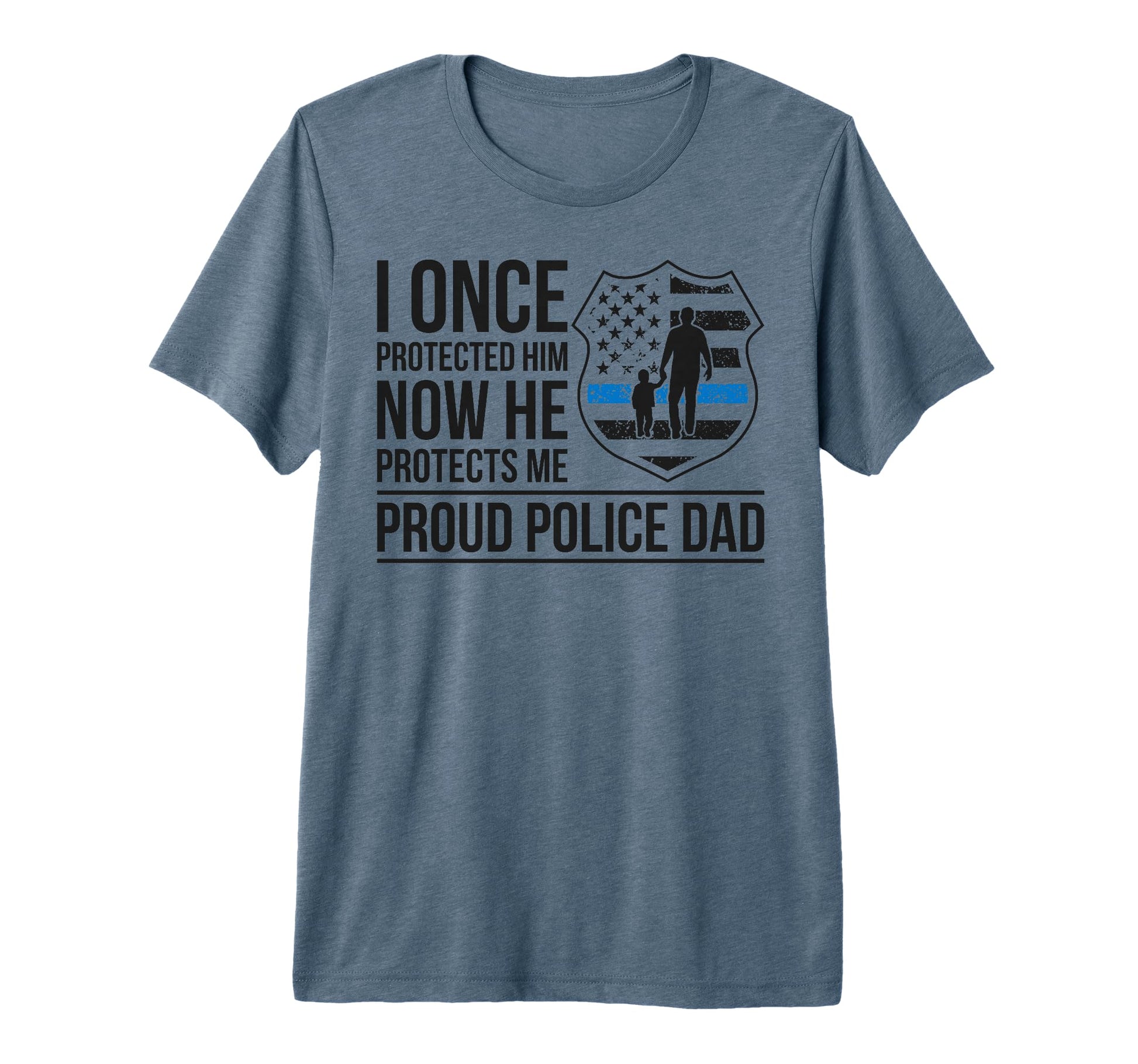 Mens Proud Police Dad Police Officer T-Shirt - Unique Graphic Unisex - T-Shirt, Sweatshirt, Hoodie