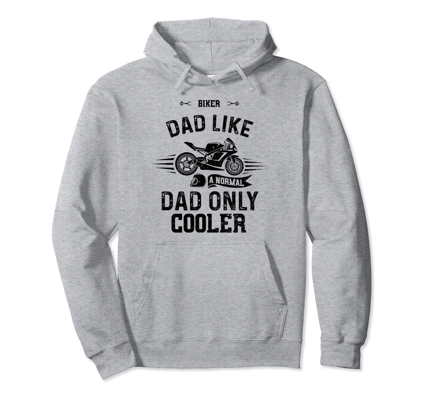 Dad Biker Dad Like Normal Dad Only Cooler Hoodie - Minimalist Print Unisex - T-Shirt, Sweatshirt, Hoodie