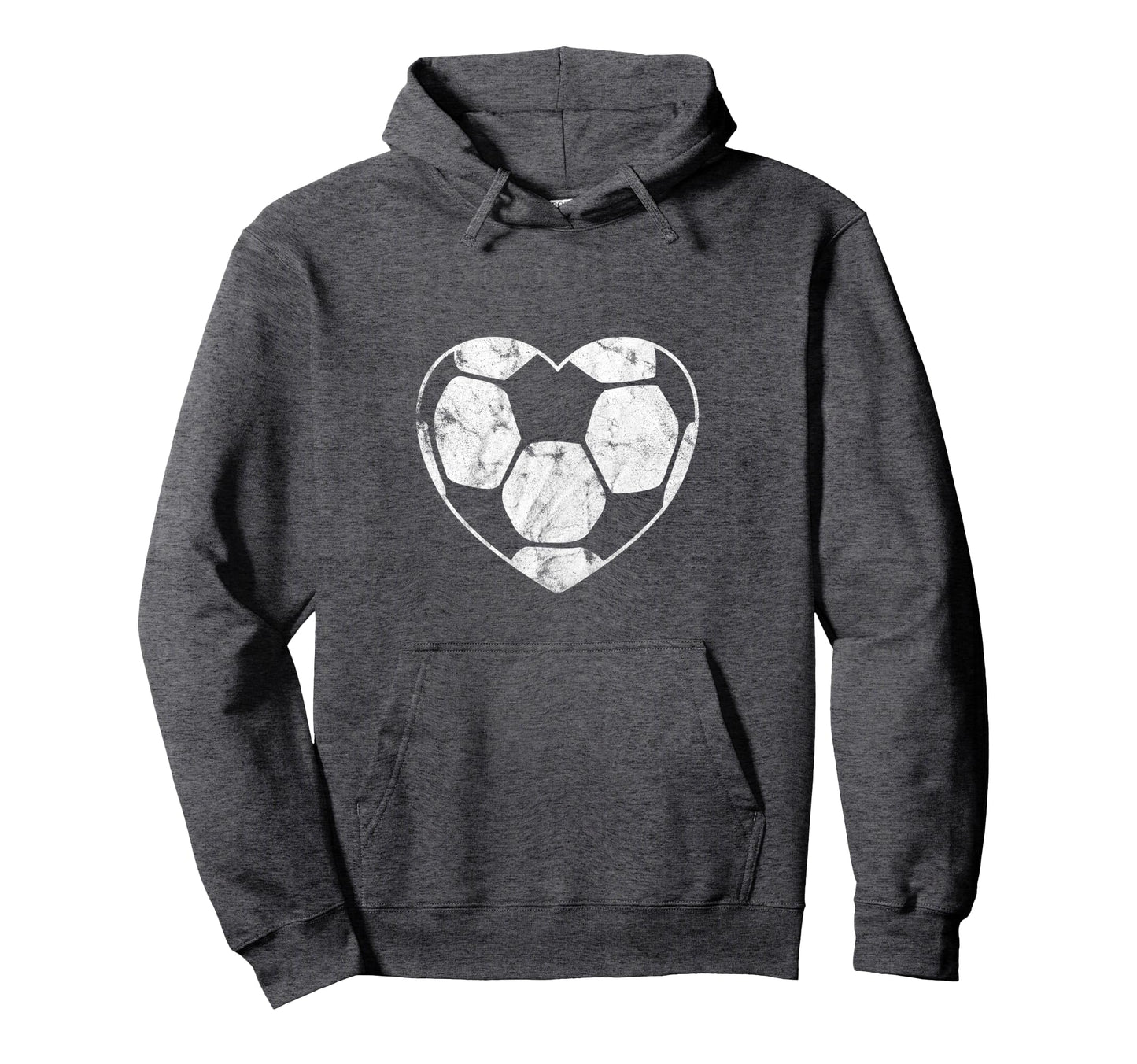 Soccer Ball Heart Mom Fan Parent Hoodie - Graphic Print for Adults - T-Shirt, Sweatshirt, Hoodie
