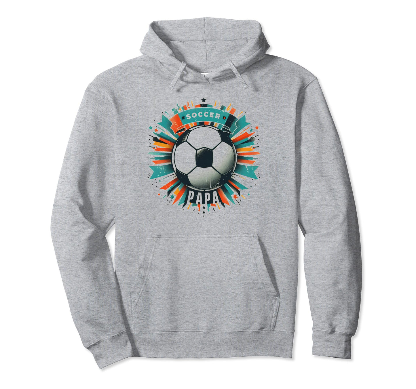 Soccer Papa Family Matching Dad Hoodie - Aesthetic Graphic for Adults - T-Shirt, Sweatshirt, Hoodie