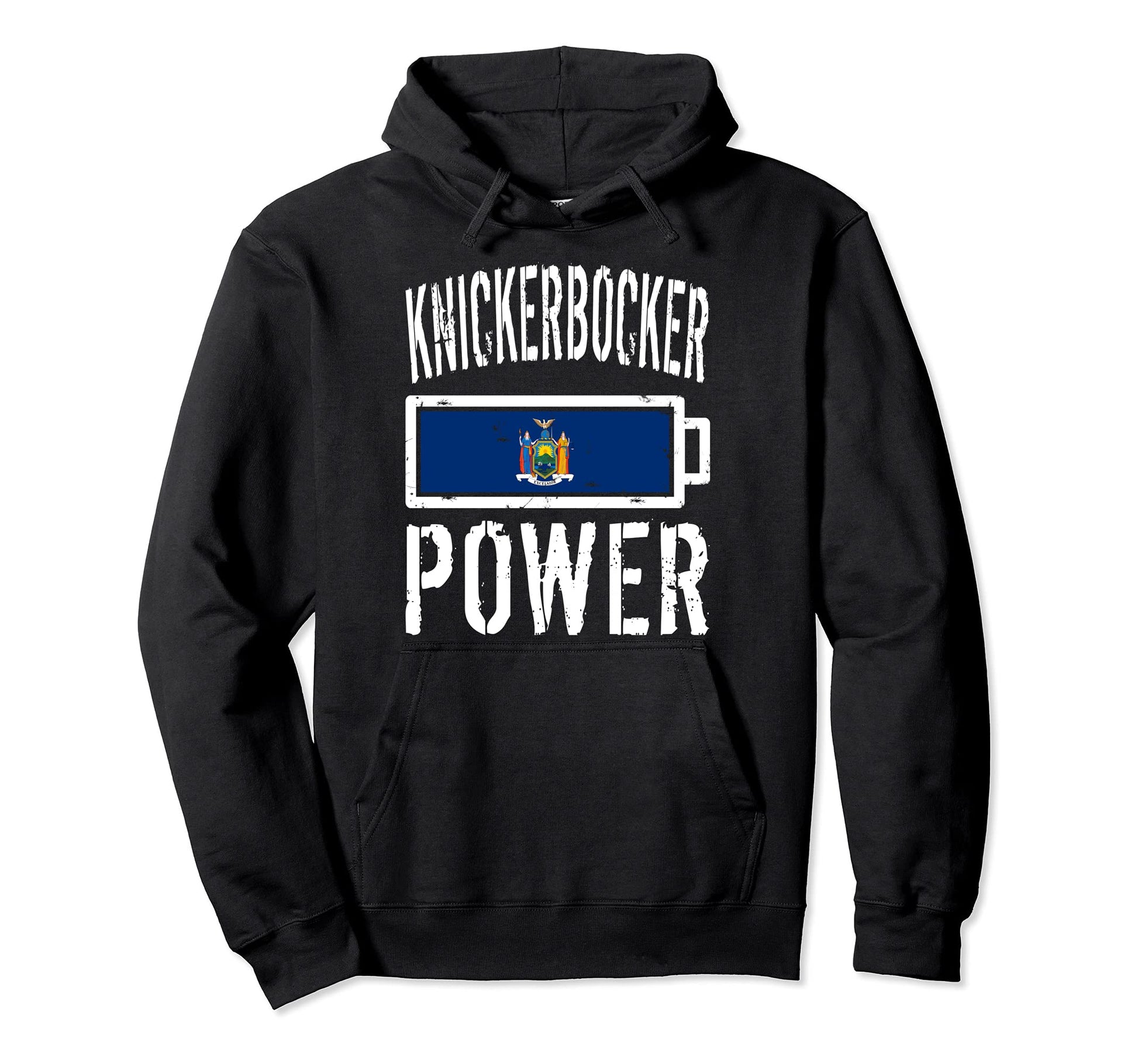 New York Flag Knickerbocker Power Hoodie - Minimalist Print for Adults - T-Shirt, Sweatshirt, Hoodie