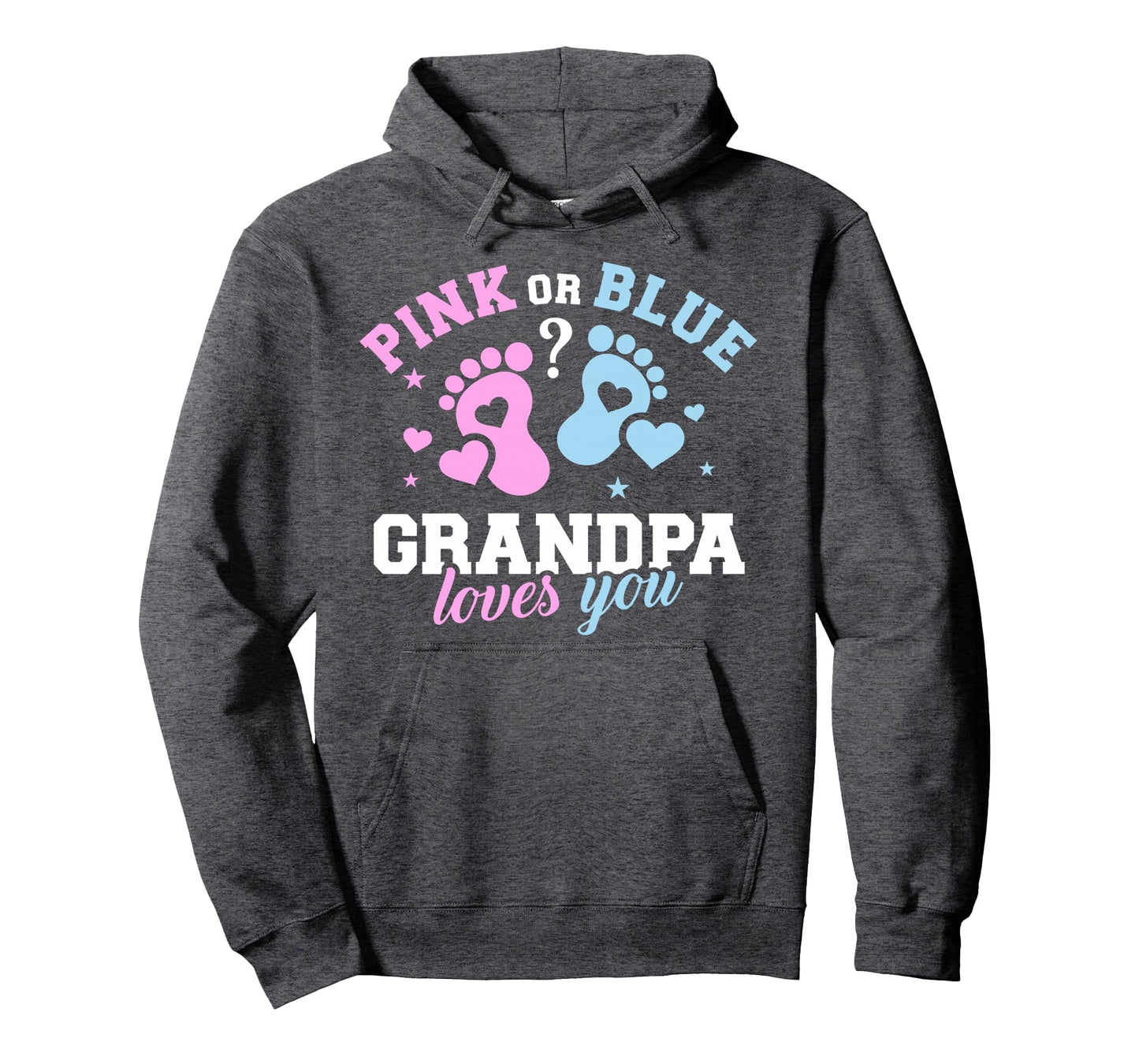 Gender Reveal Grandpa Hoodie - Custom Art Print Men Women - T-Shirt, Sweatshirt, Hoodie