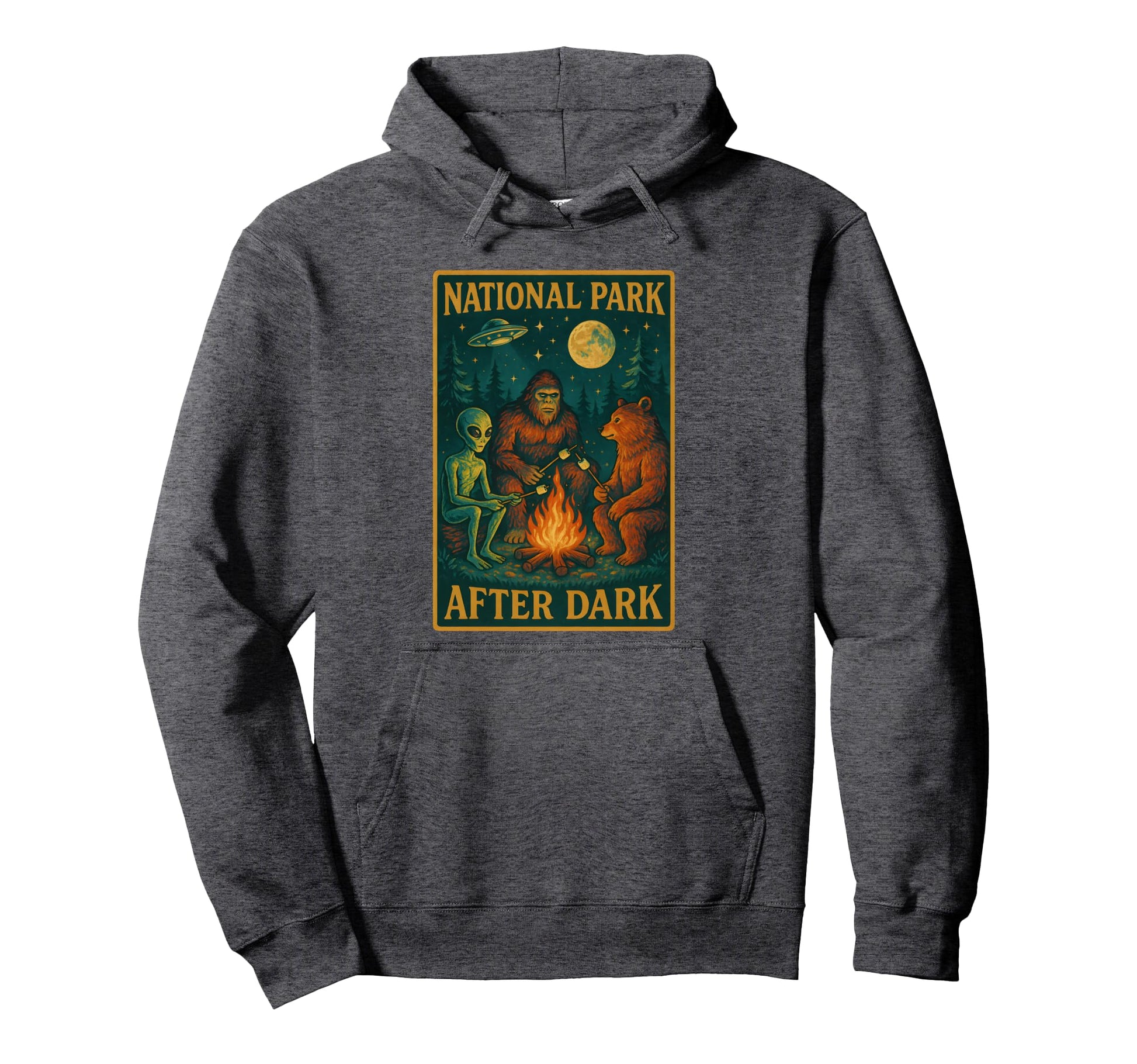 National Park After Dark Alien Hoodie - Aesthetic Graphic Men Women - T-Shirt, Sweatshirt, Hoodie