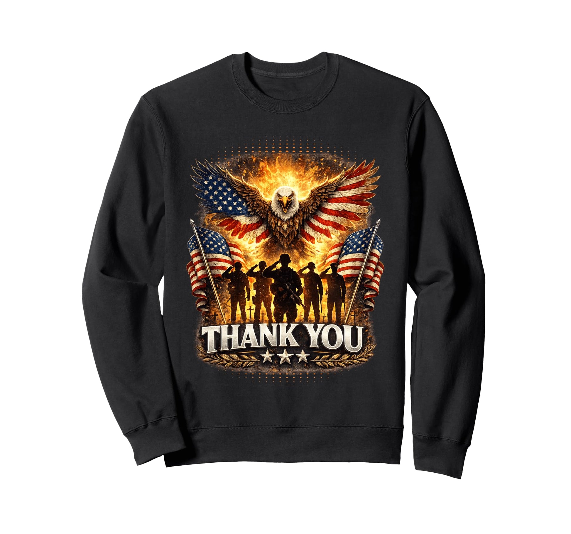 Thank You Veterans Patriotic Sweatshirt - Novelty Apparel for Adults - T-Shirt, Sweatshirt, Hoodie