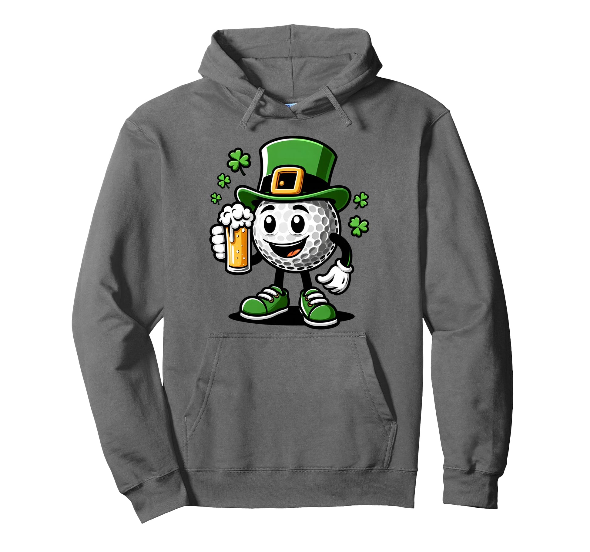 St Patricks Day Irish Golf Ball Beer Hoodie - Novelty Apparel Men Women - T-Shirt, Sweatshirt, Hoodie