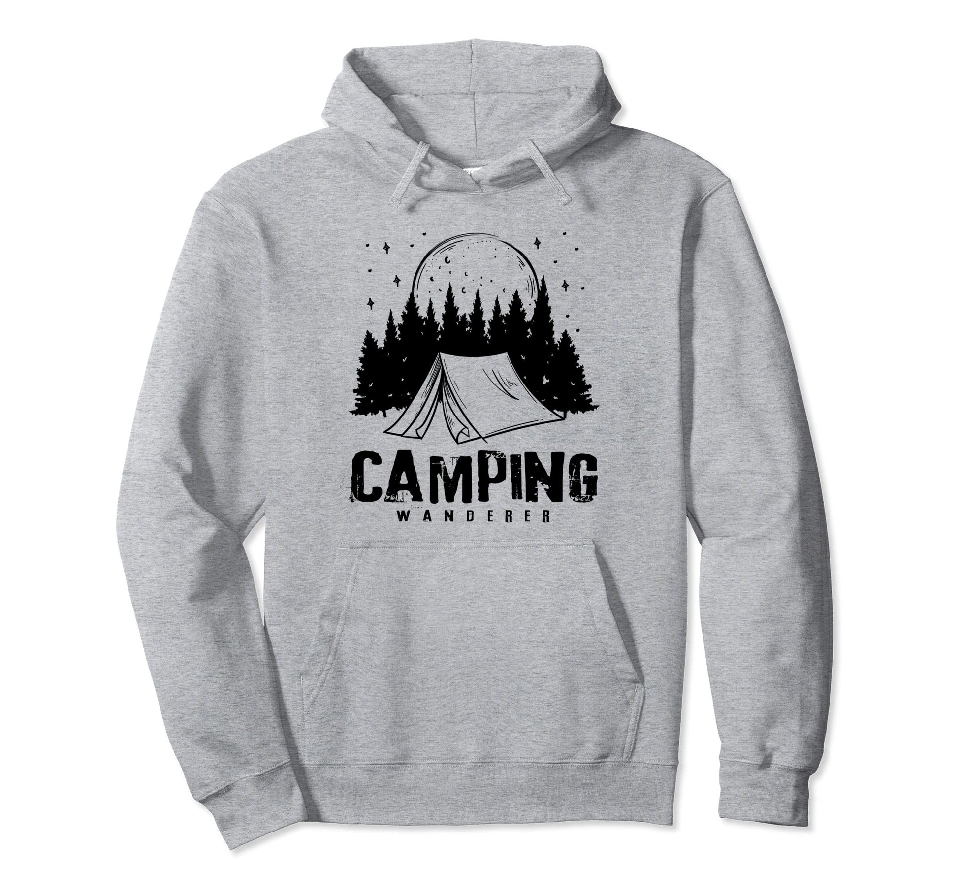 Camping Wanderer Hiking Nature Outdoor Hoodie - Minimalist Print Unisex - T-Shirt, Sweatshirt, Hoodie