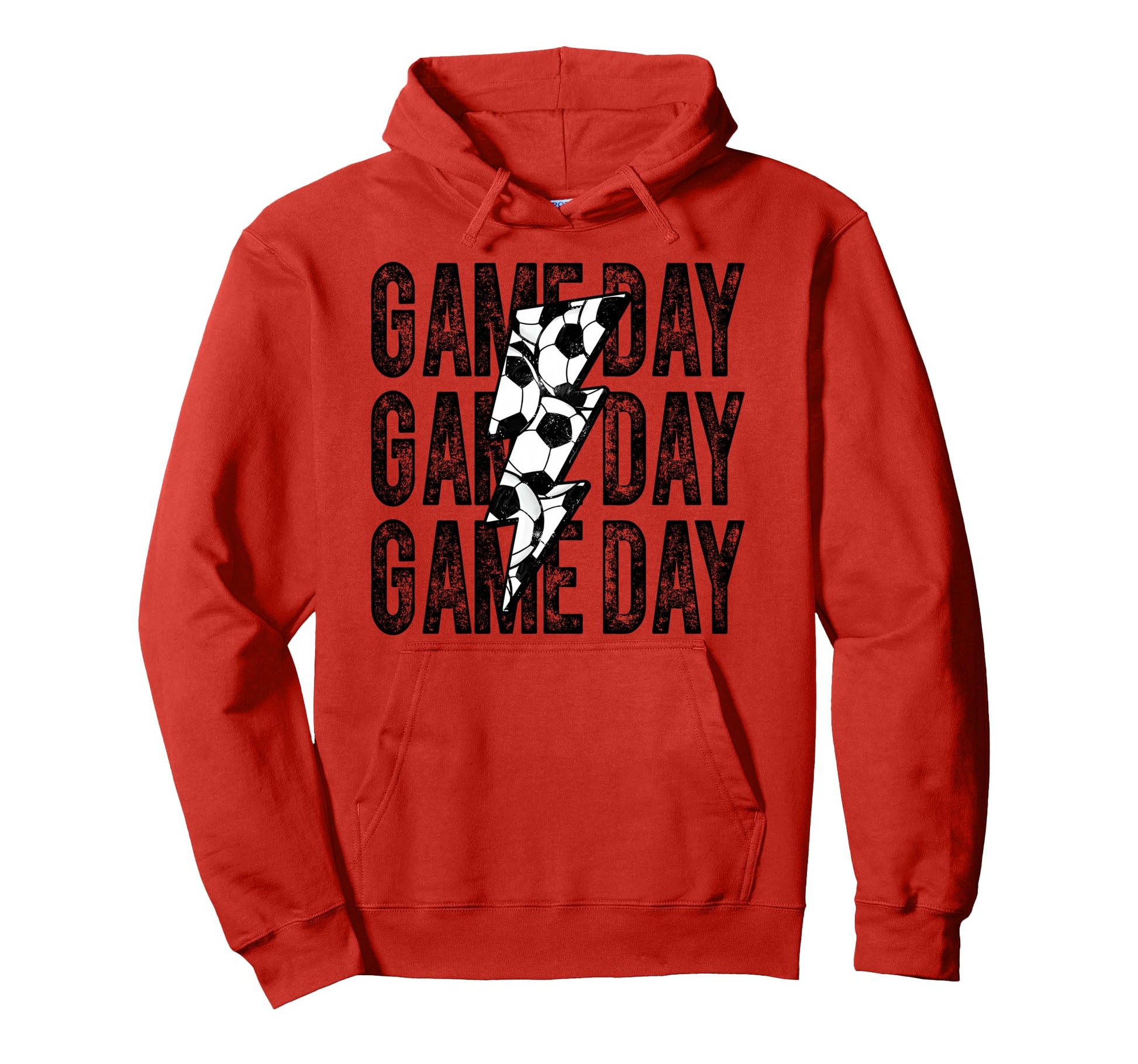 Game Day Soccer Lightning Bolt Soccer Mom Hoodie - Trendy Graphic Unisex - T-Shirt, Sweatshirt, Hoodie