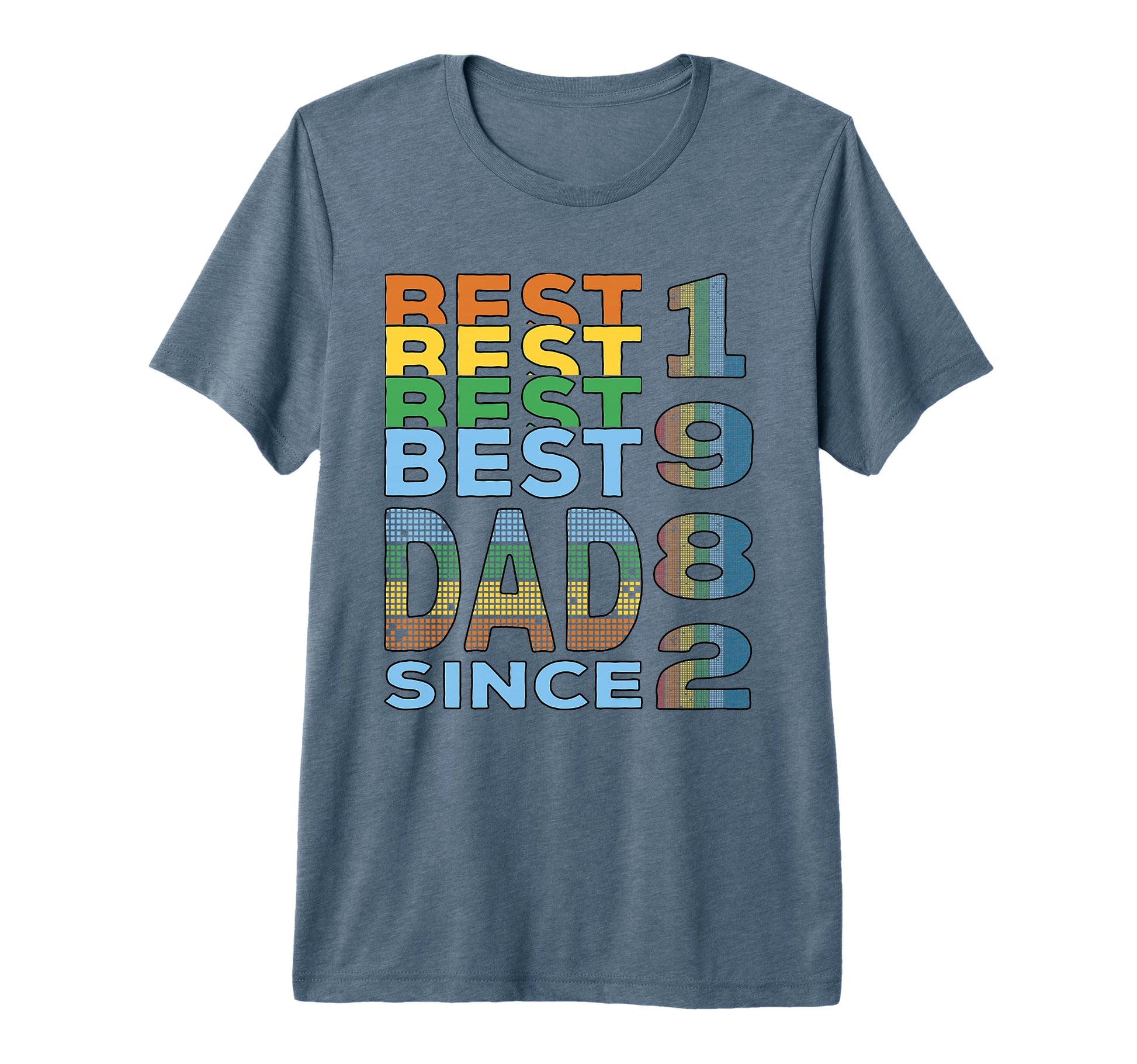 Best Dad Since 1982 Fathers Day Tri T-Shirt - Minimalist Print for Adults - T-Shirt, Sweatshirt, Hoodie