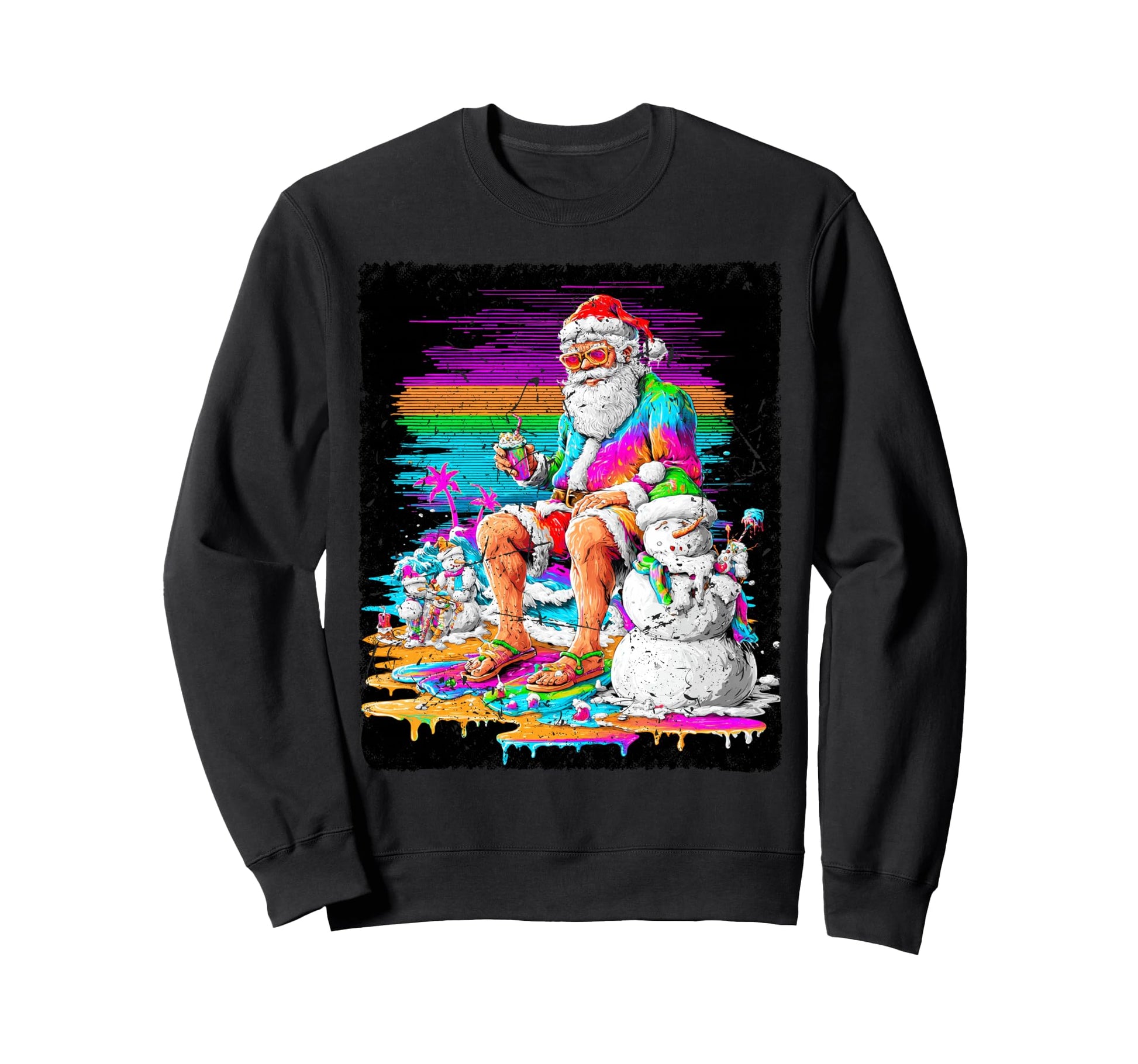 Santa Claus Pop Art Novelty Sweatshirt - Minimalist Print Men Women - T-Shirt, Sweatshirt, Hoodie