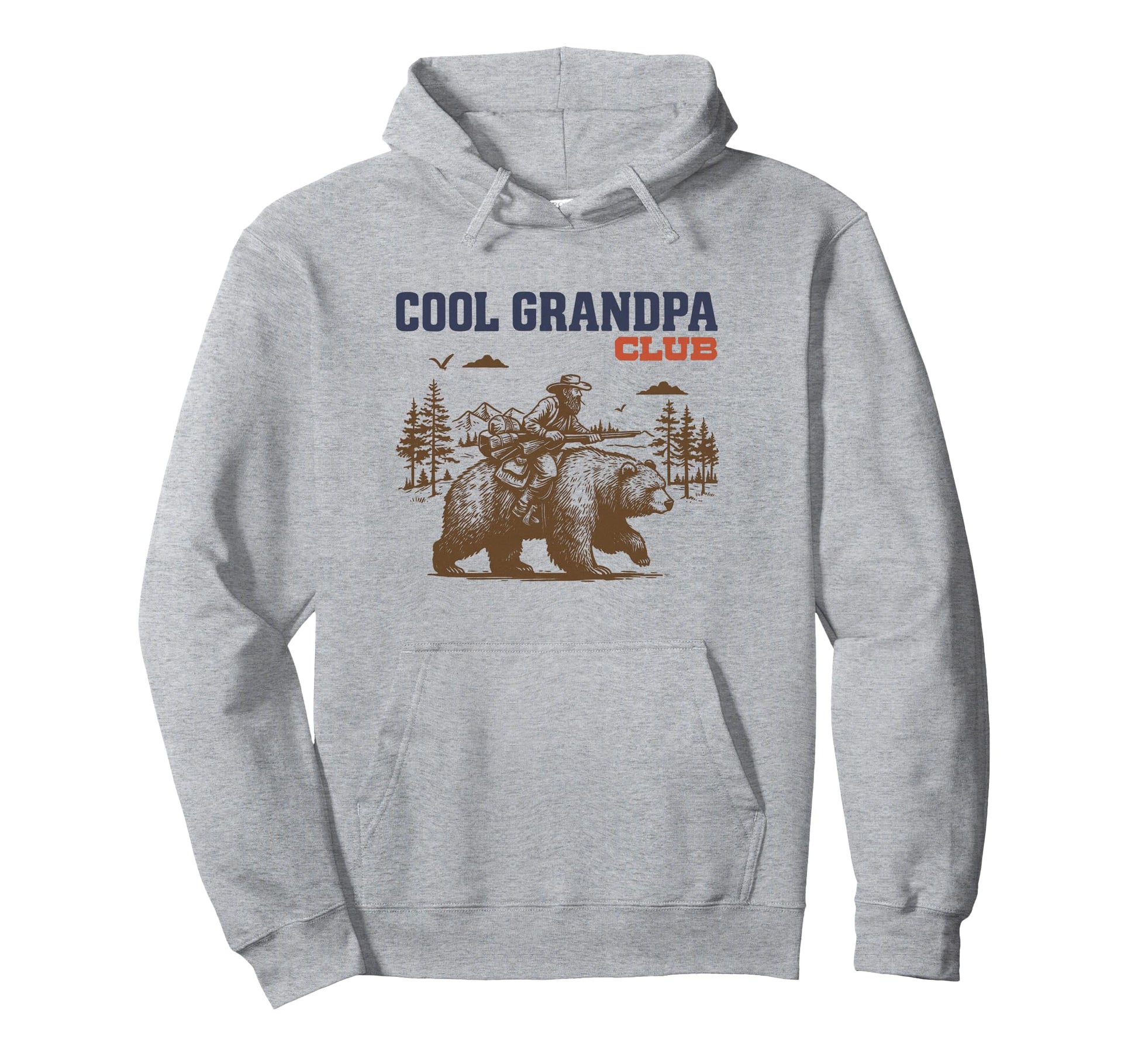 Funny Grandpa Club Bear Adventure Hoodie - Aesthetic Graphic for Adults - T-Shirt, Sweatshirt, Hoodie